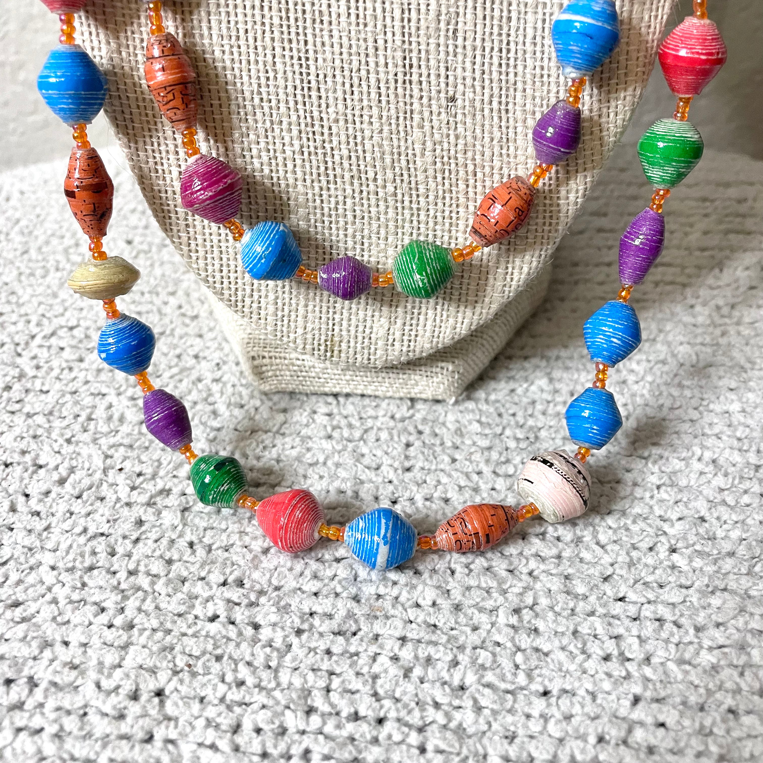 Paper Bead Necklace