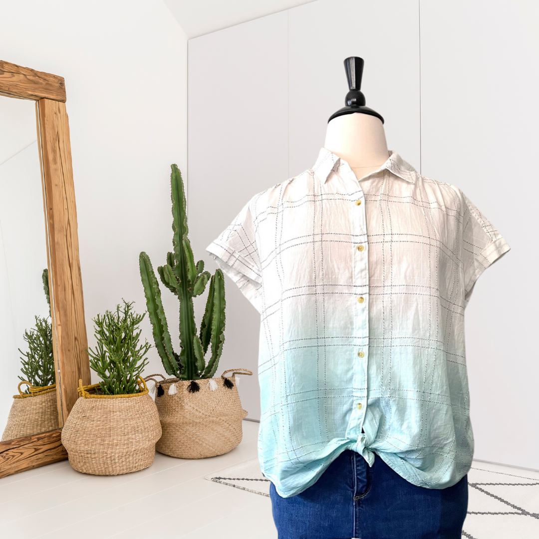 Ombré Button Down Top