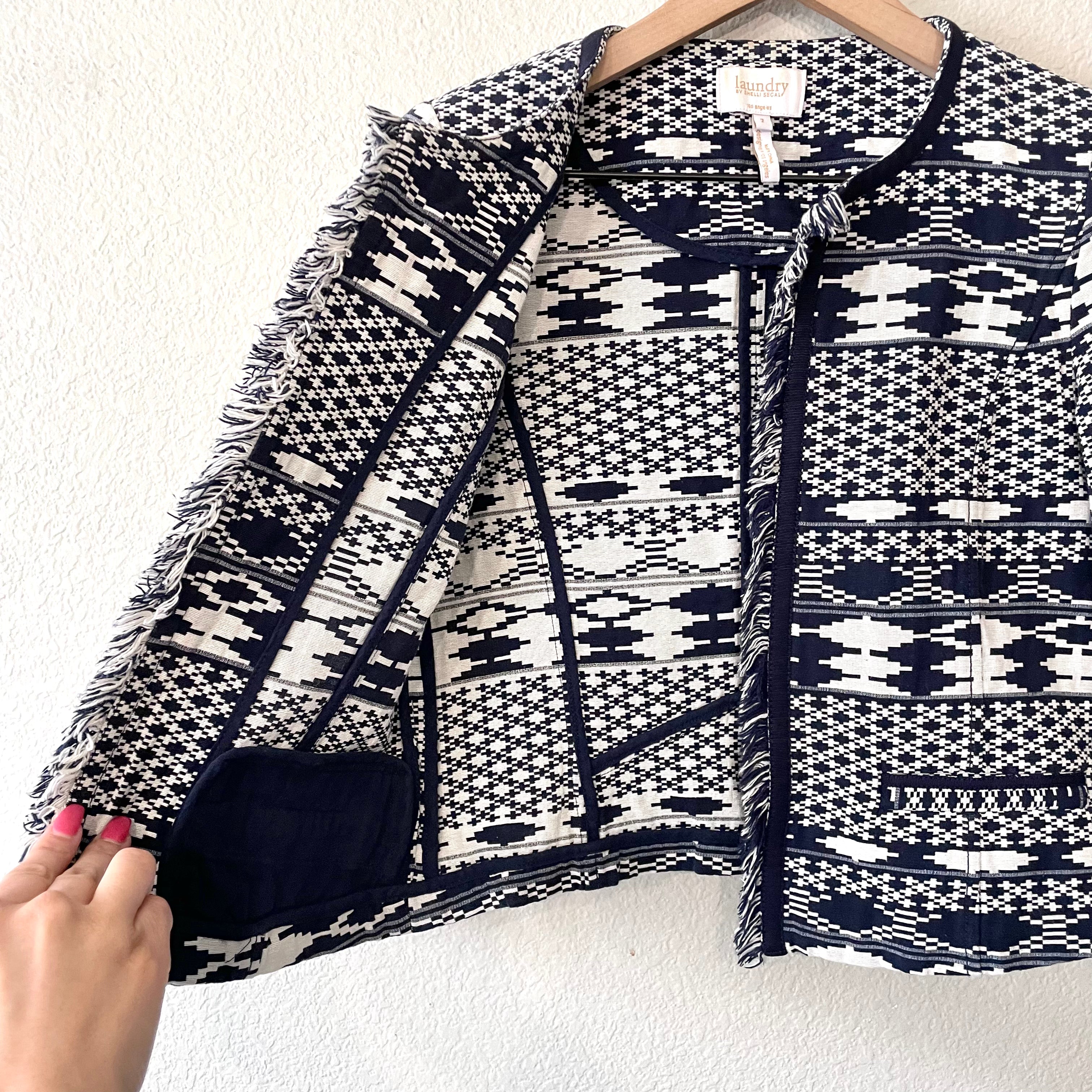 Aztec Fringe Blazer Jacket