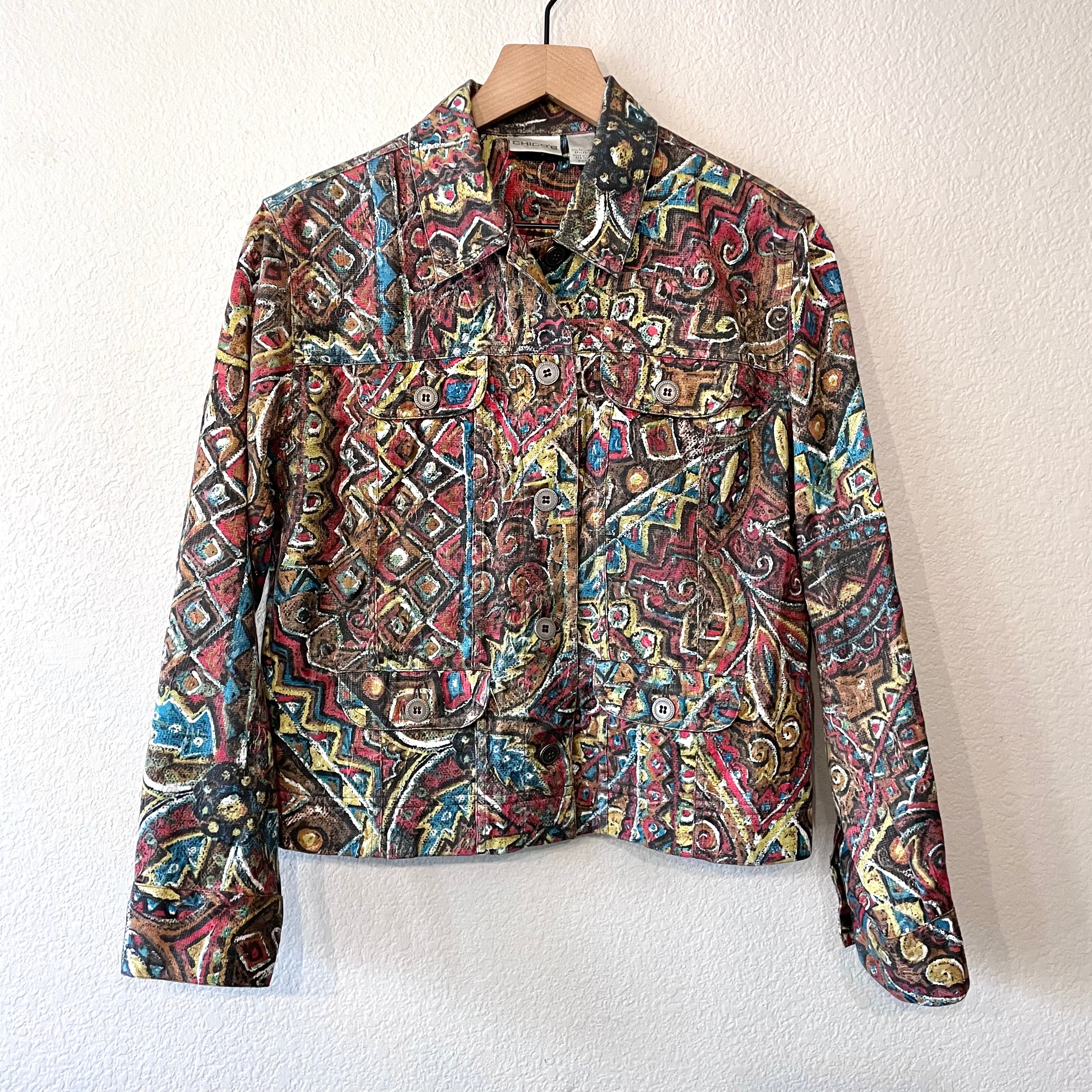 Abstract Button Jacket