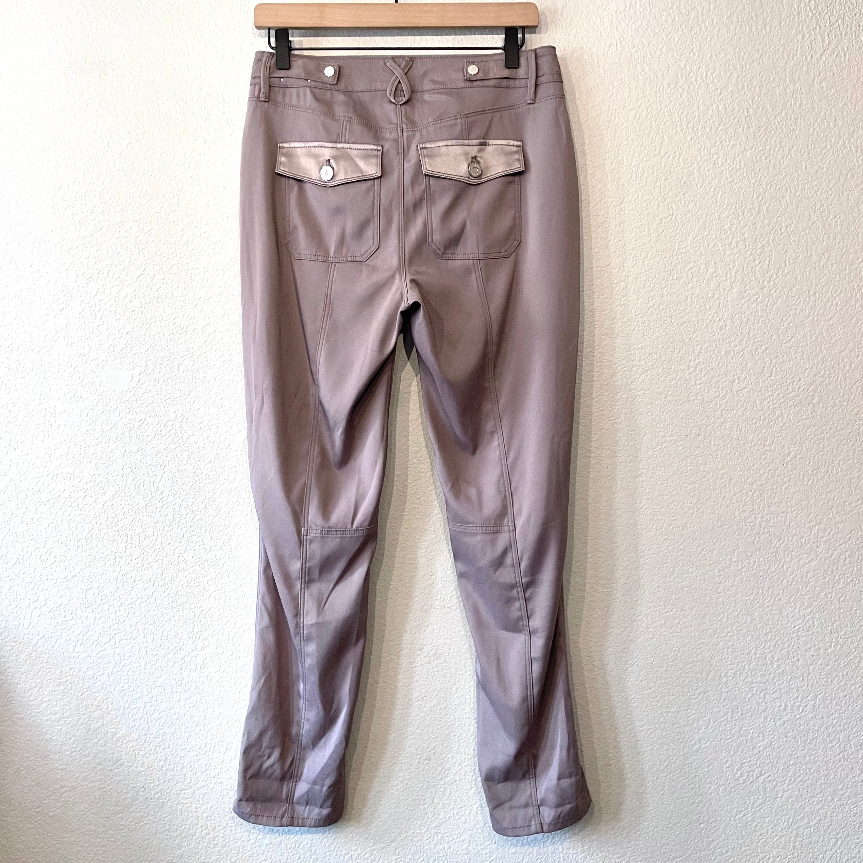 Satin Trim Roll Up Pants