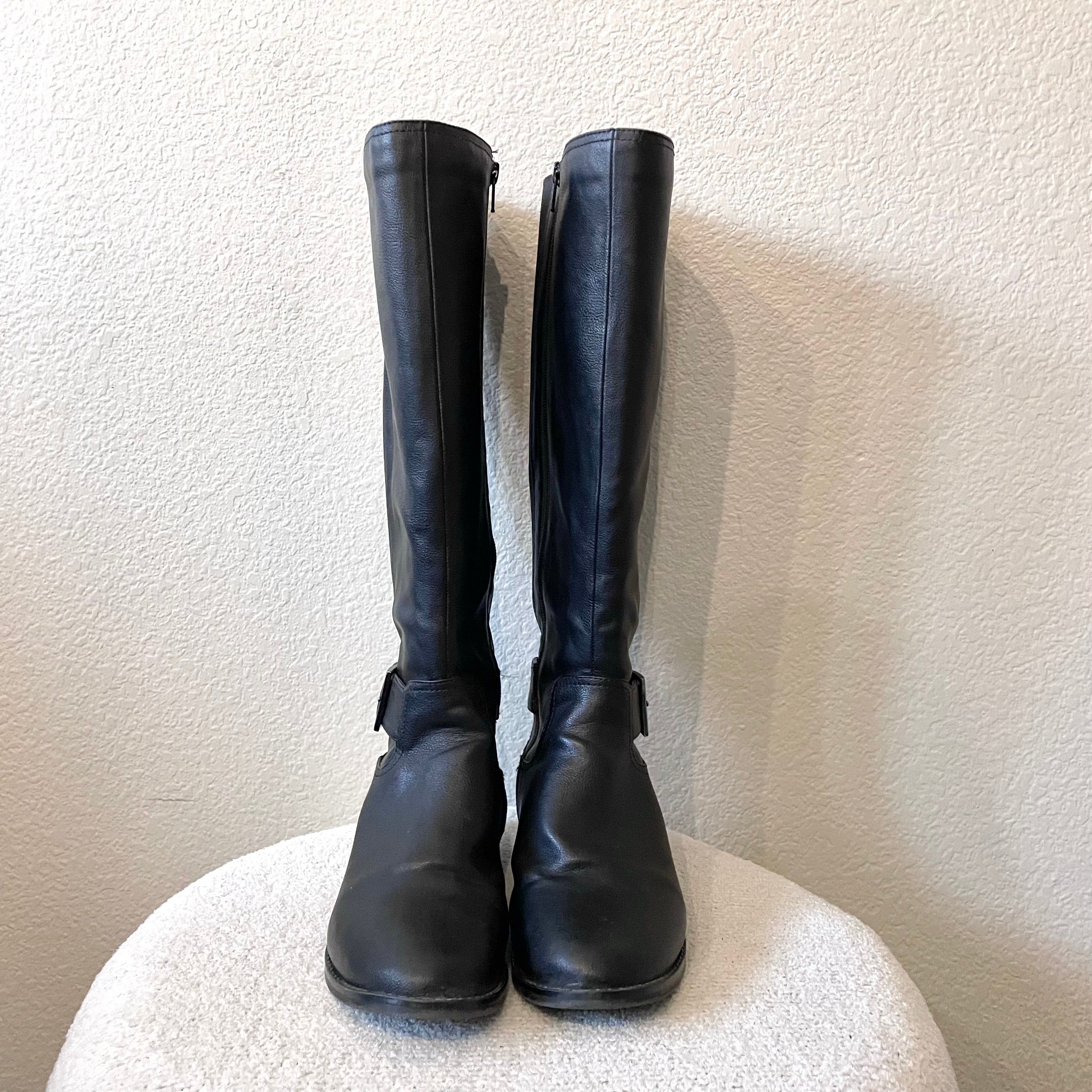 Buckle Knee High Boots