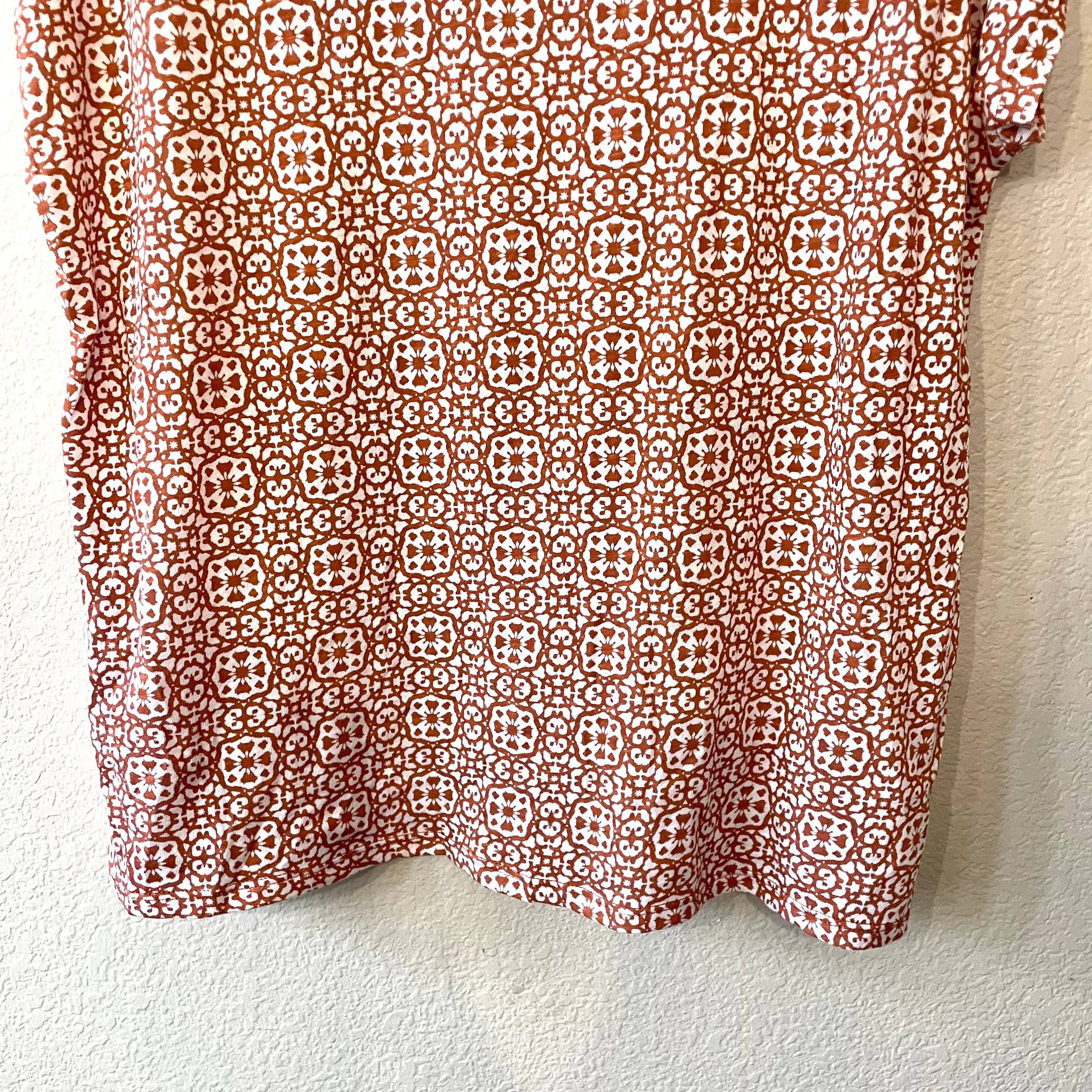 Geometric Button Shoulder Top