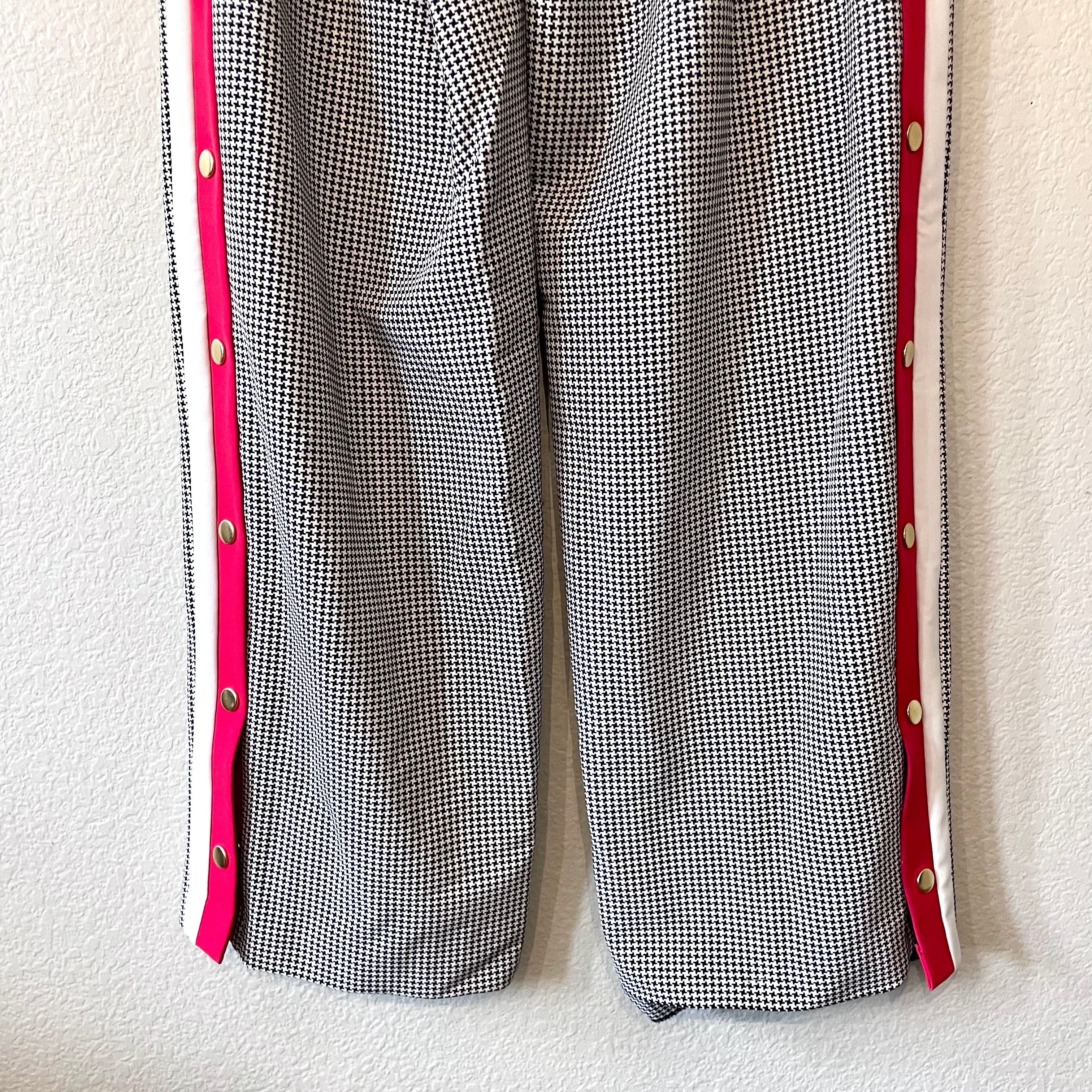 Houndstooth Snap Pants