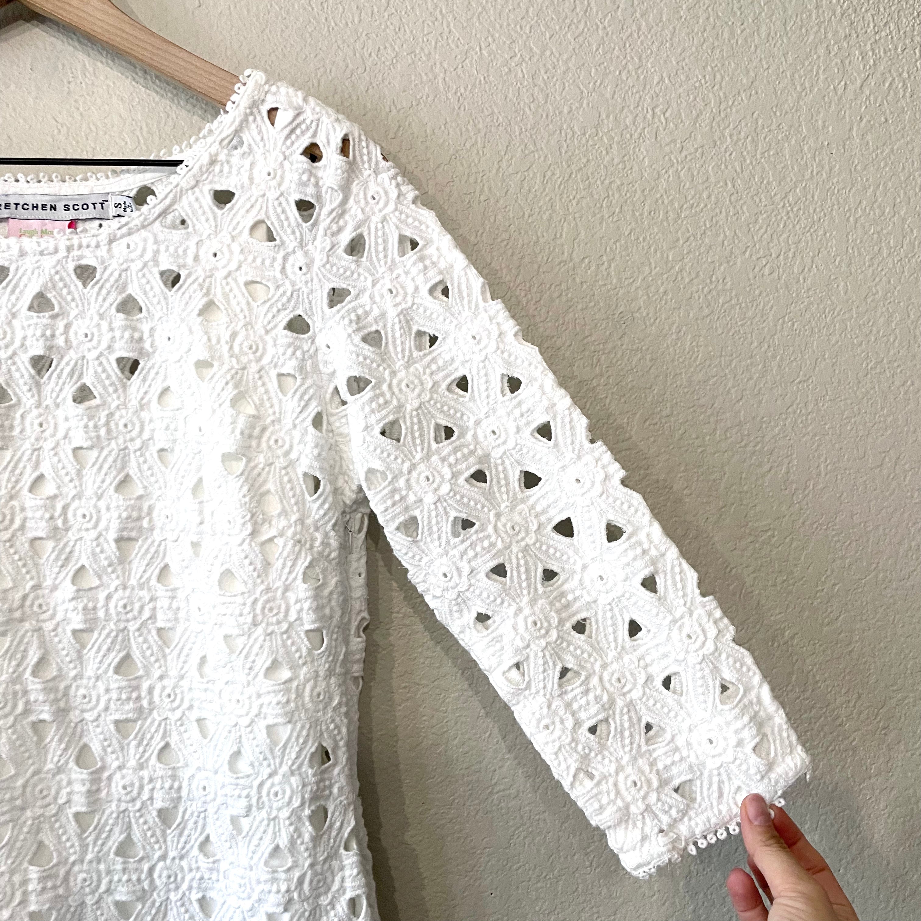 Eyelet Overlay Dress