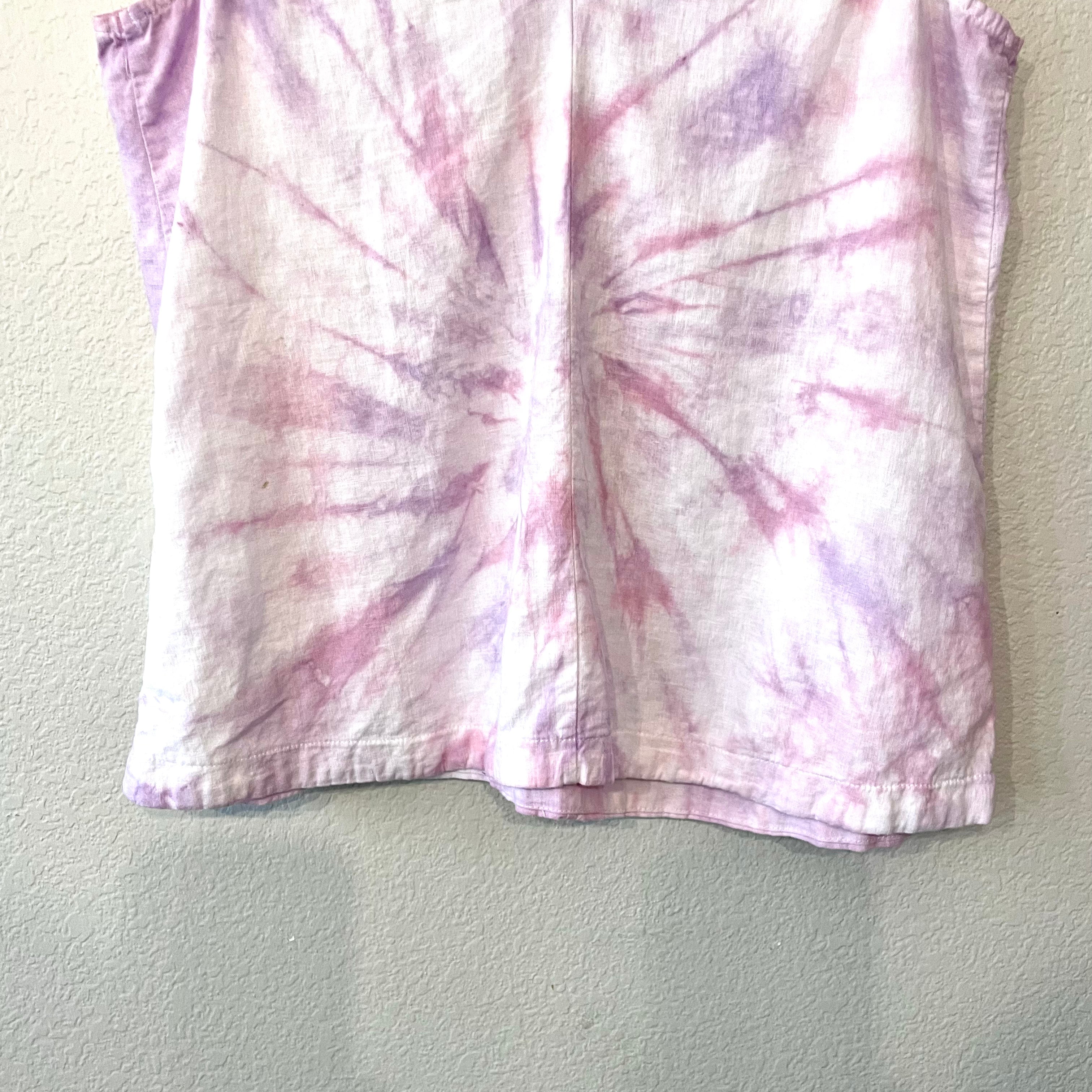 Tie Dye Linen Blend Tank Top