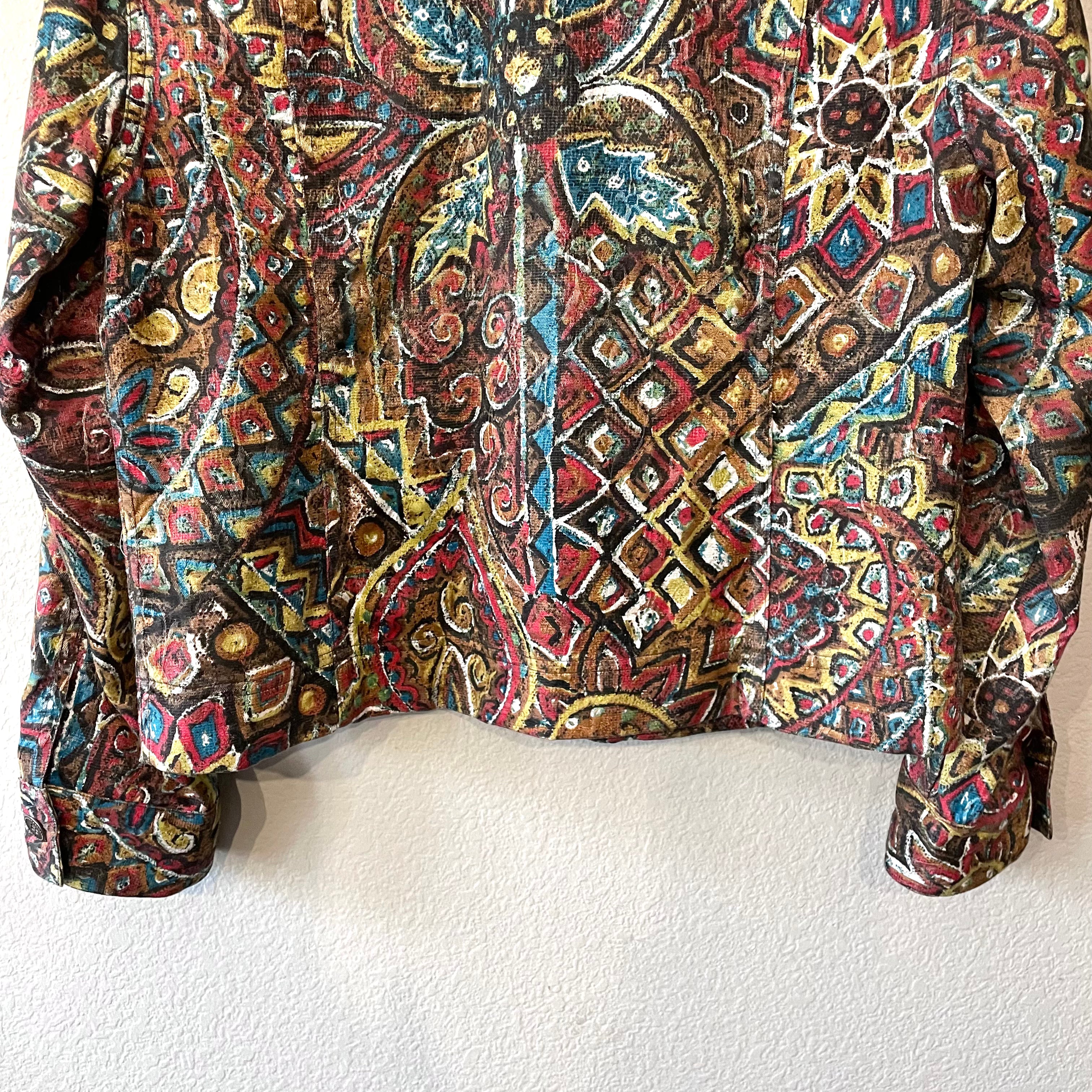 Abstract Button Jacket