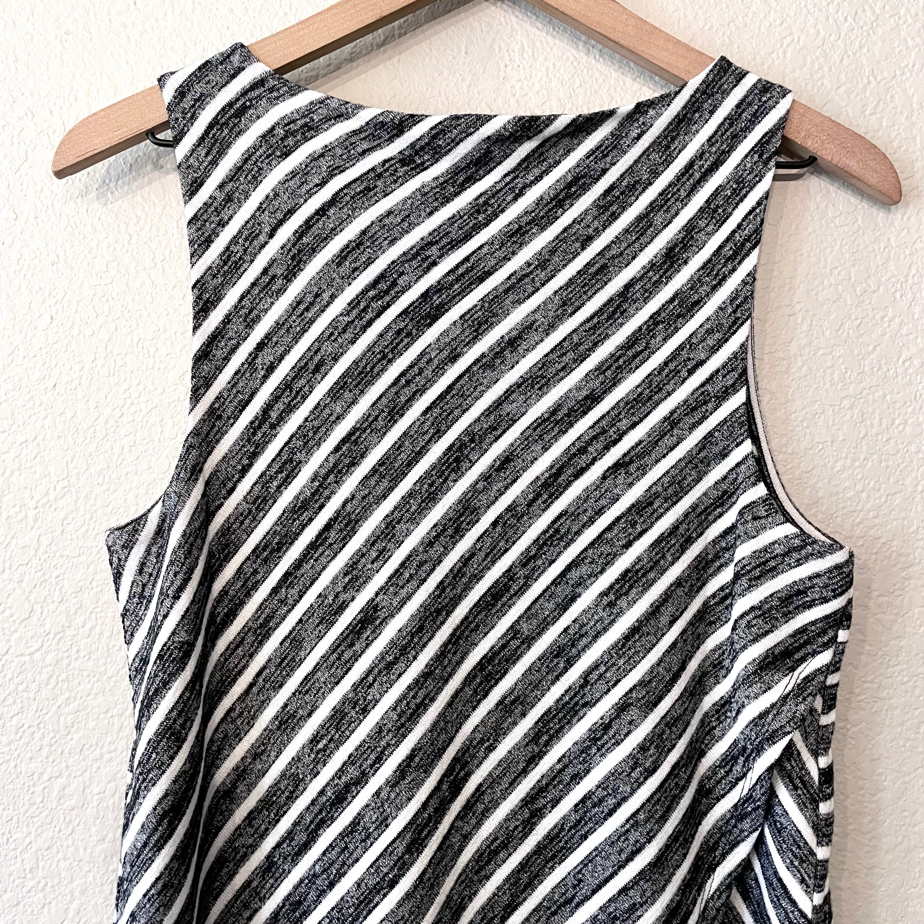 Striped Crossover Back Top