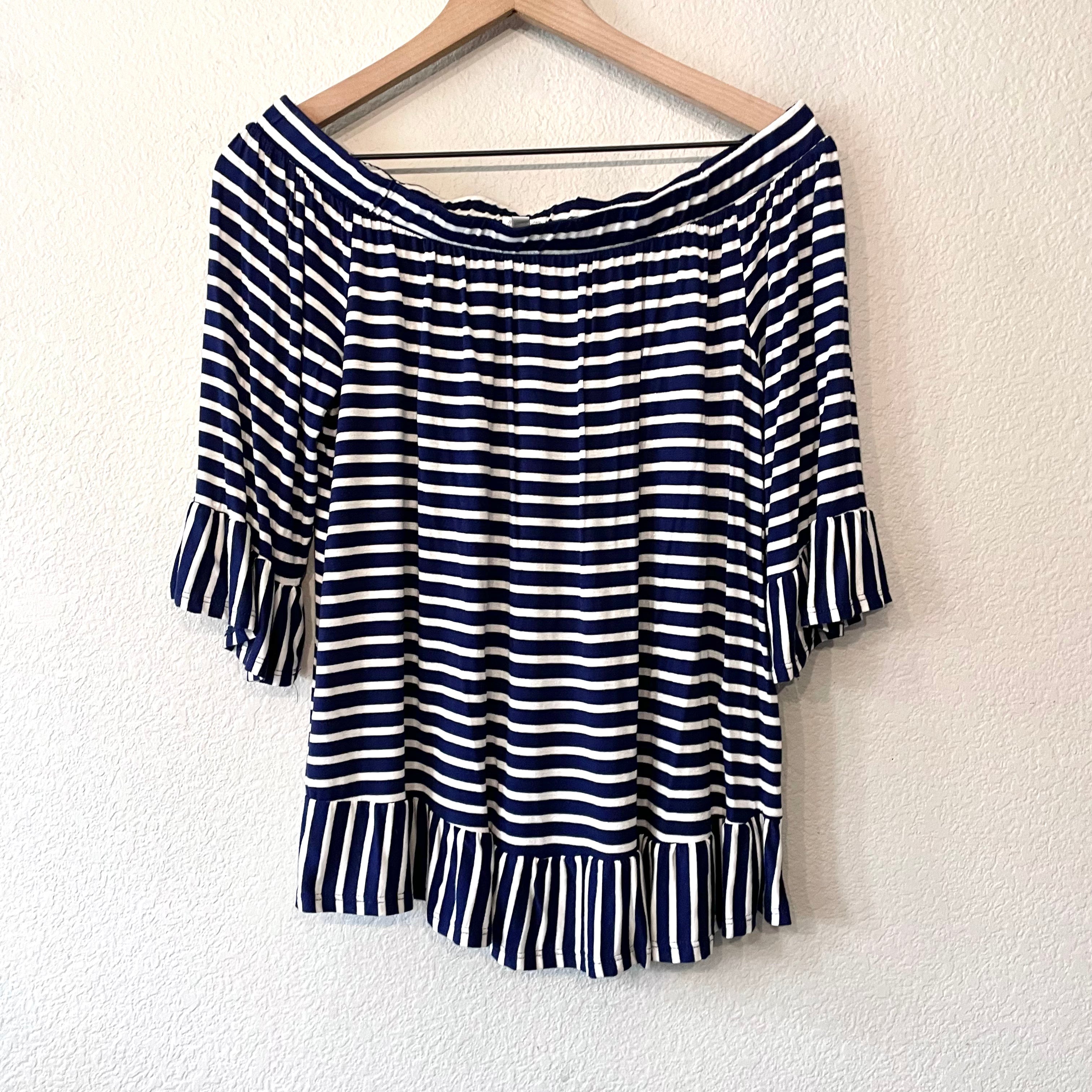 Striped Off Shoulder Top