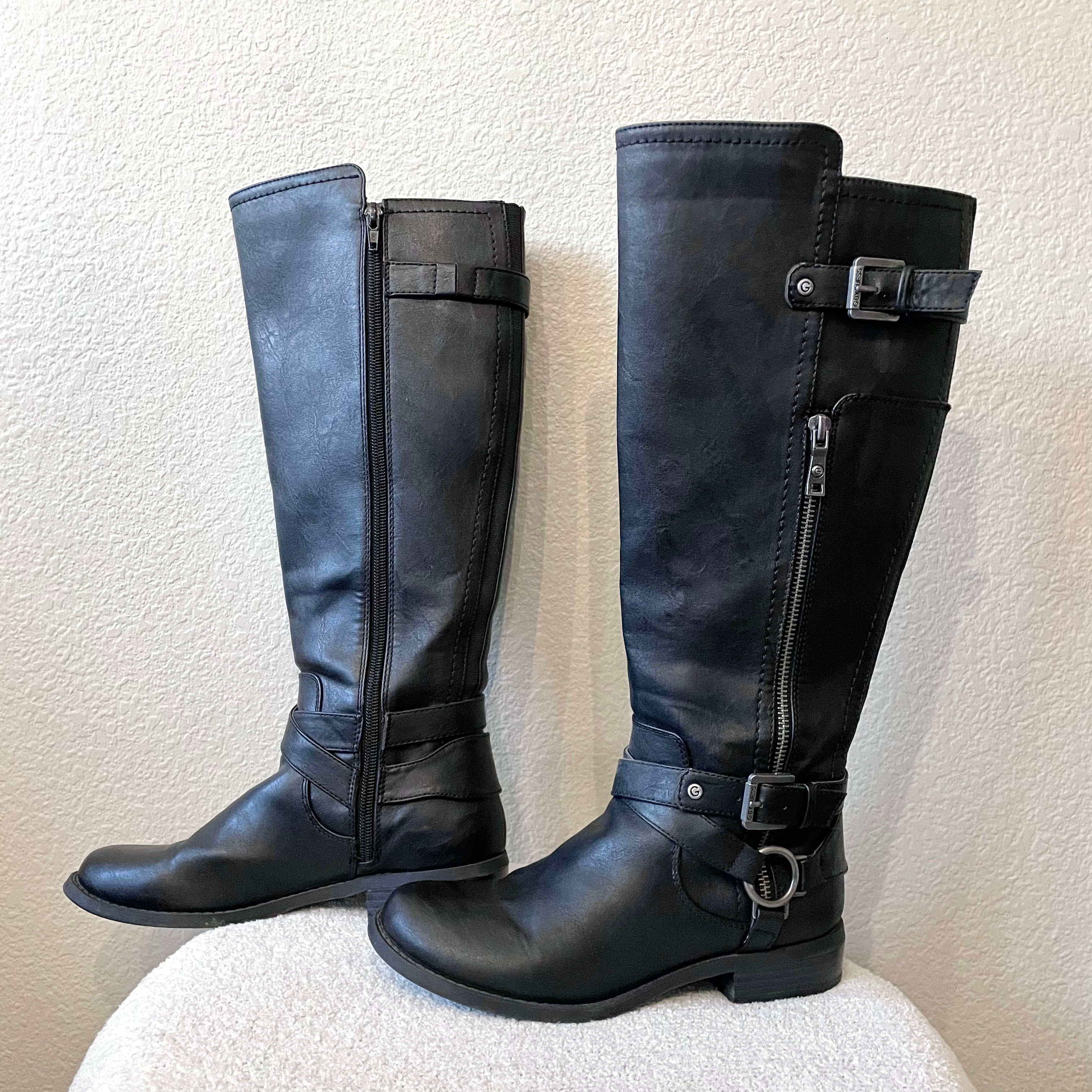 Buckle Knee High Boots