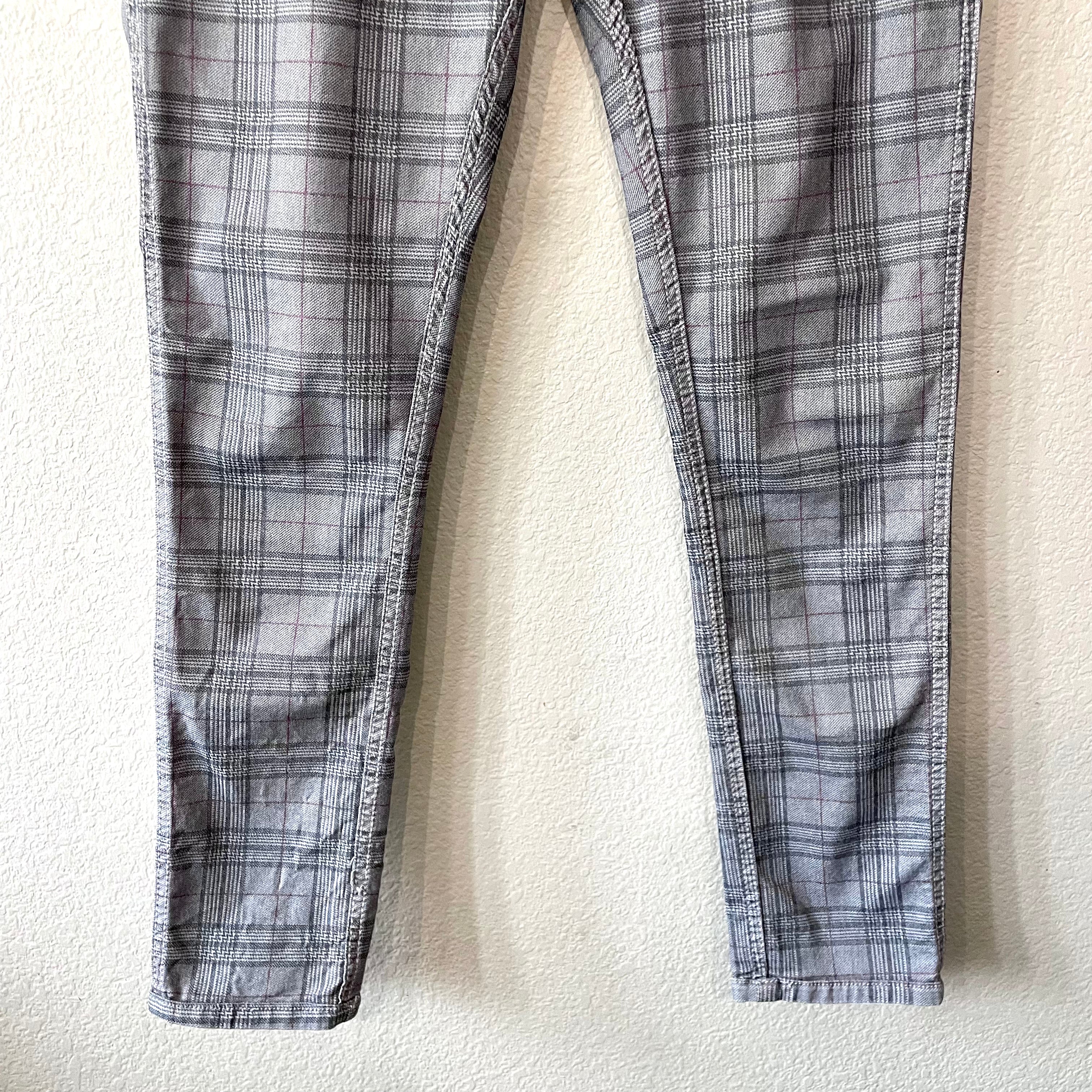 Reversible Plaid Jeans