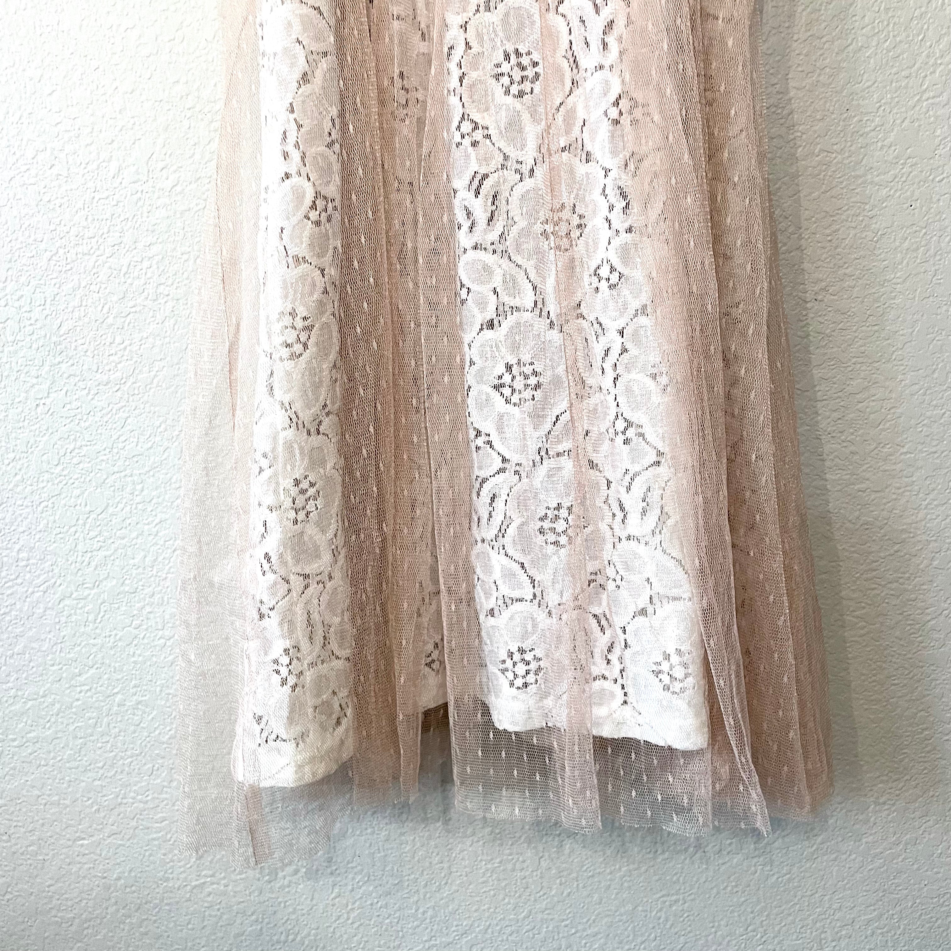 Lace Tulle Overlay Dress