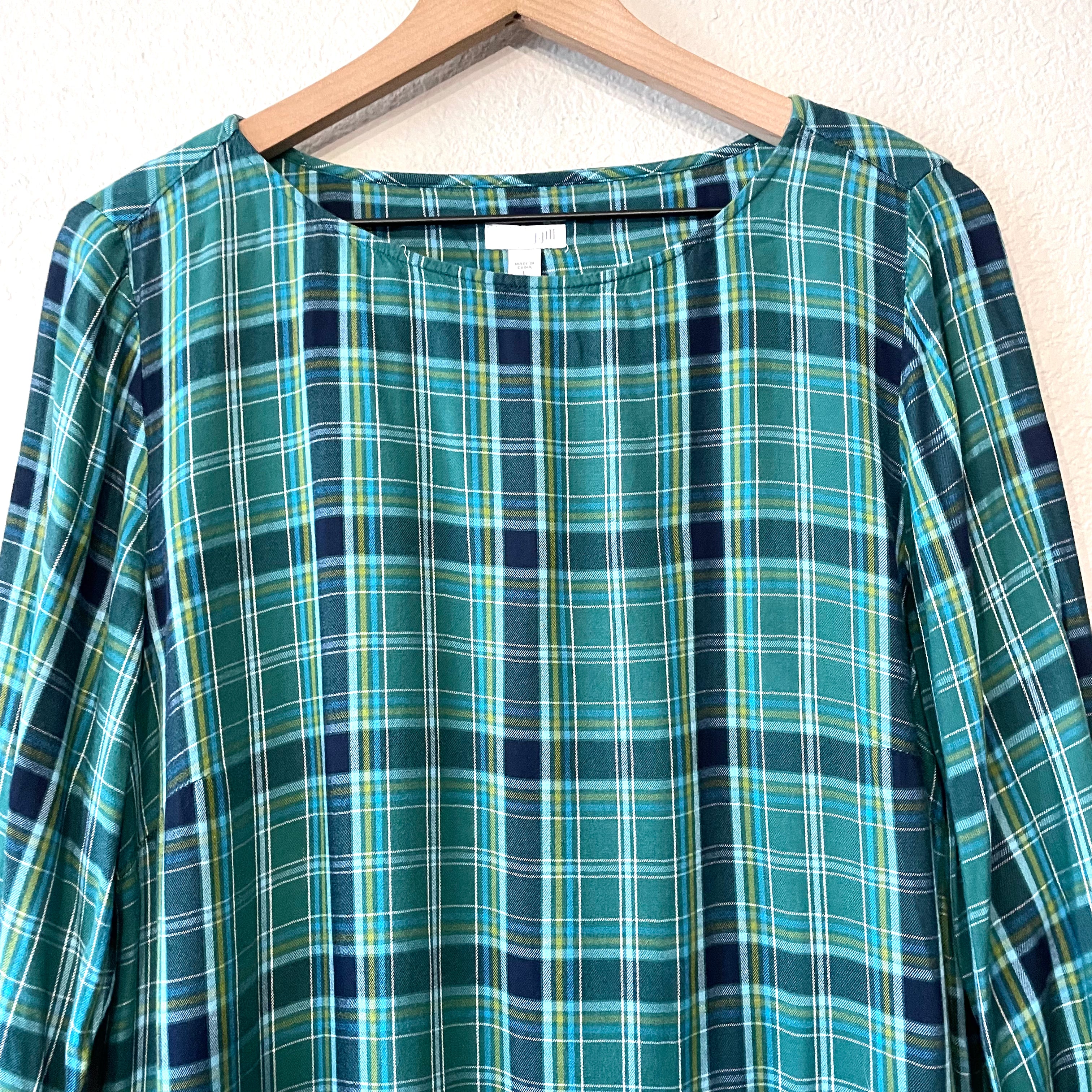 Plaid Popover Blouse