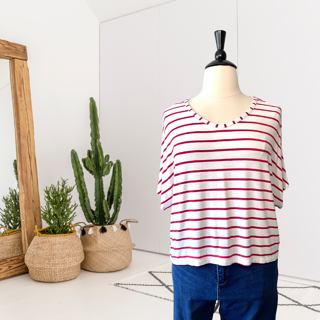 Striped Boxy Tee