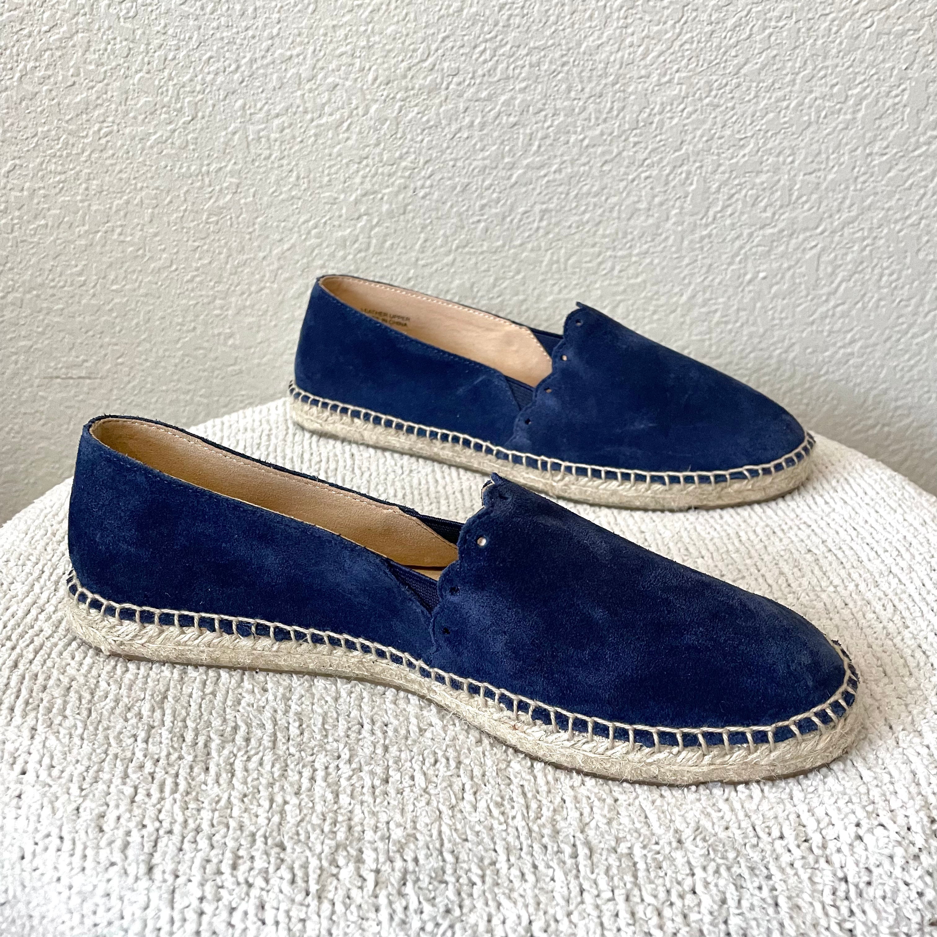 Scalloped Suede Espadrilles