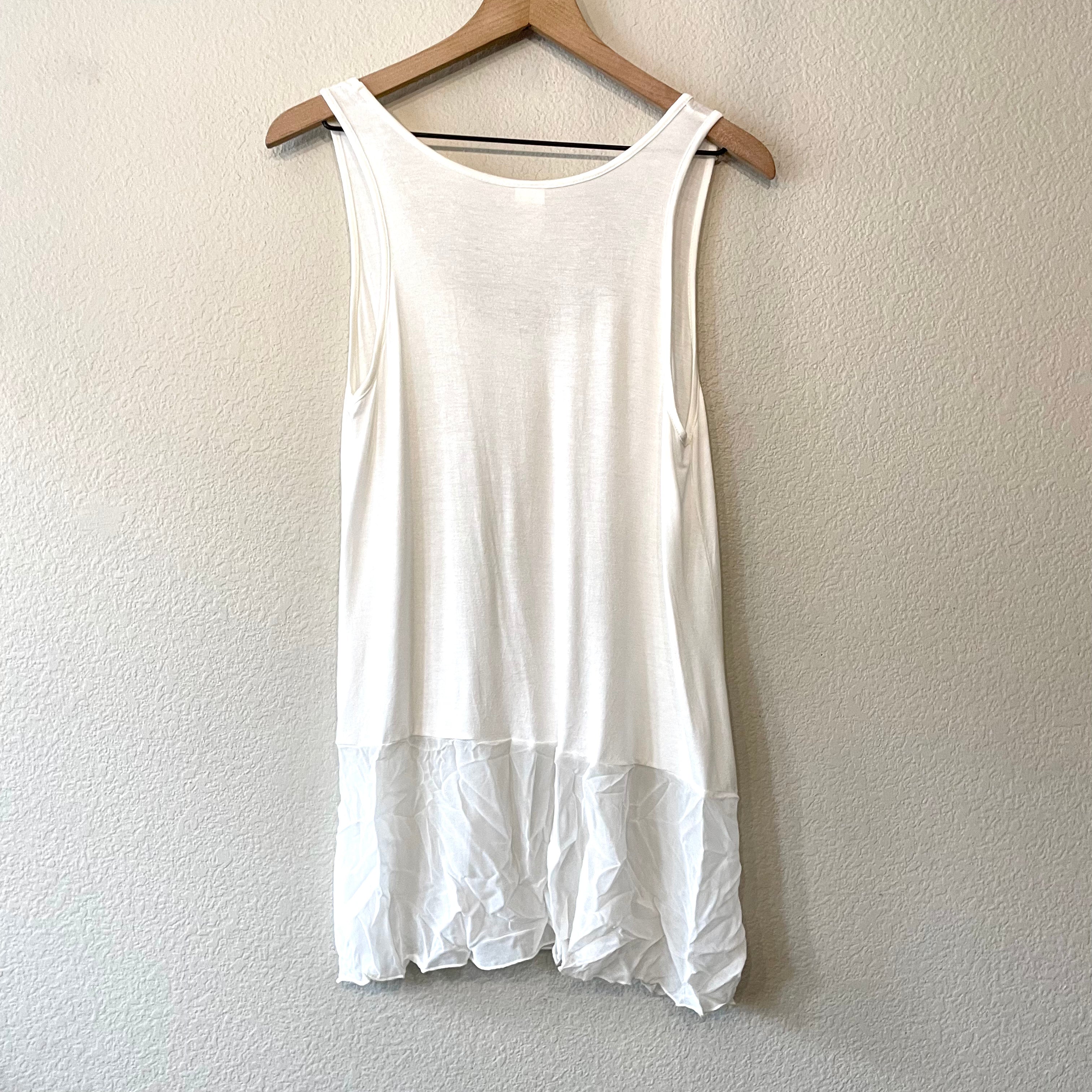 Sleeveless Poly Hem Tunic