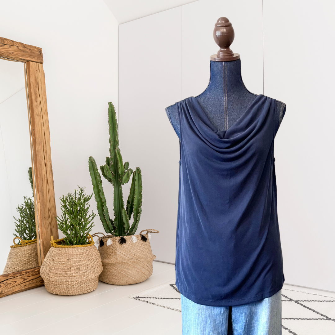 Draped Neck Top