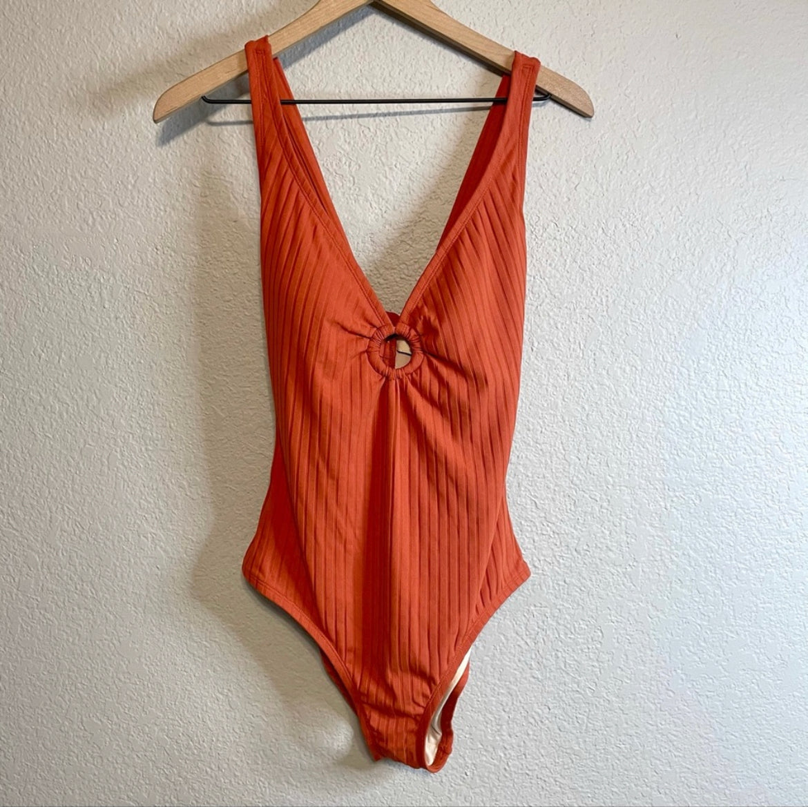 Ribbed One Piece Swim Suit