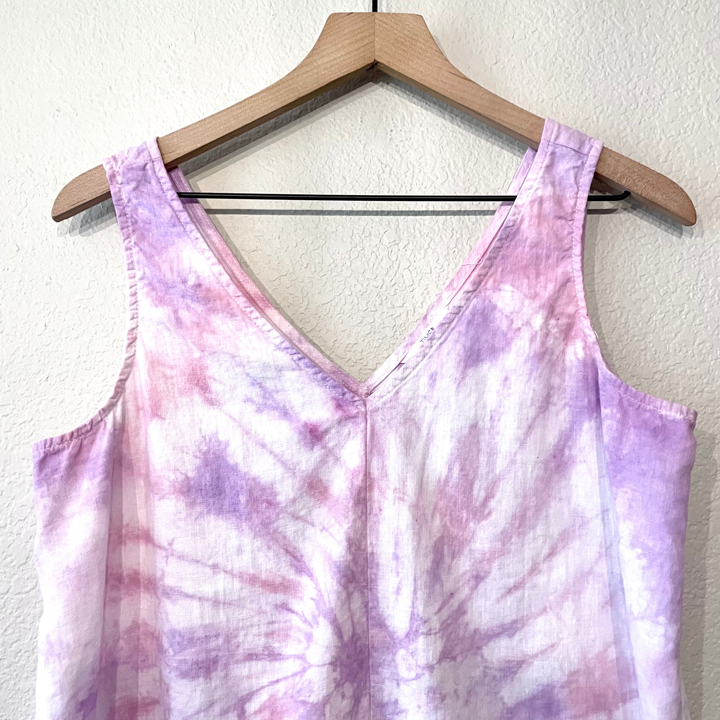 Tie Dye Linen Blend Tank Top