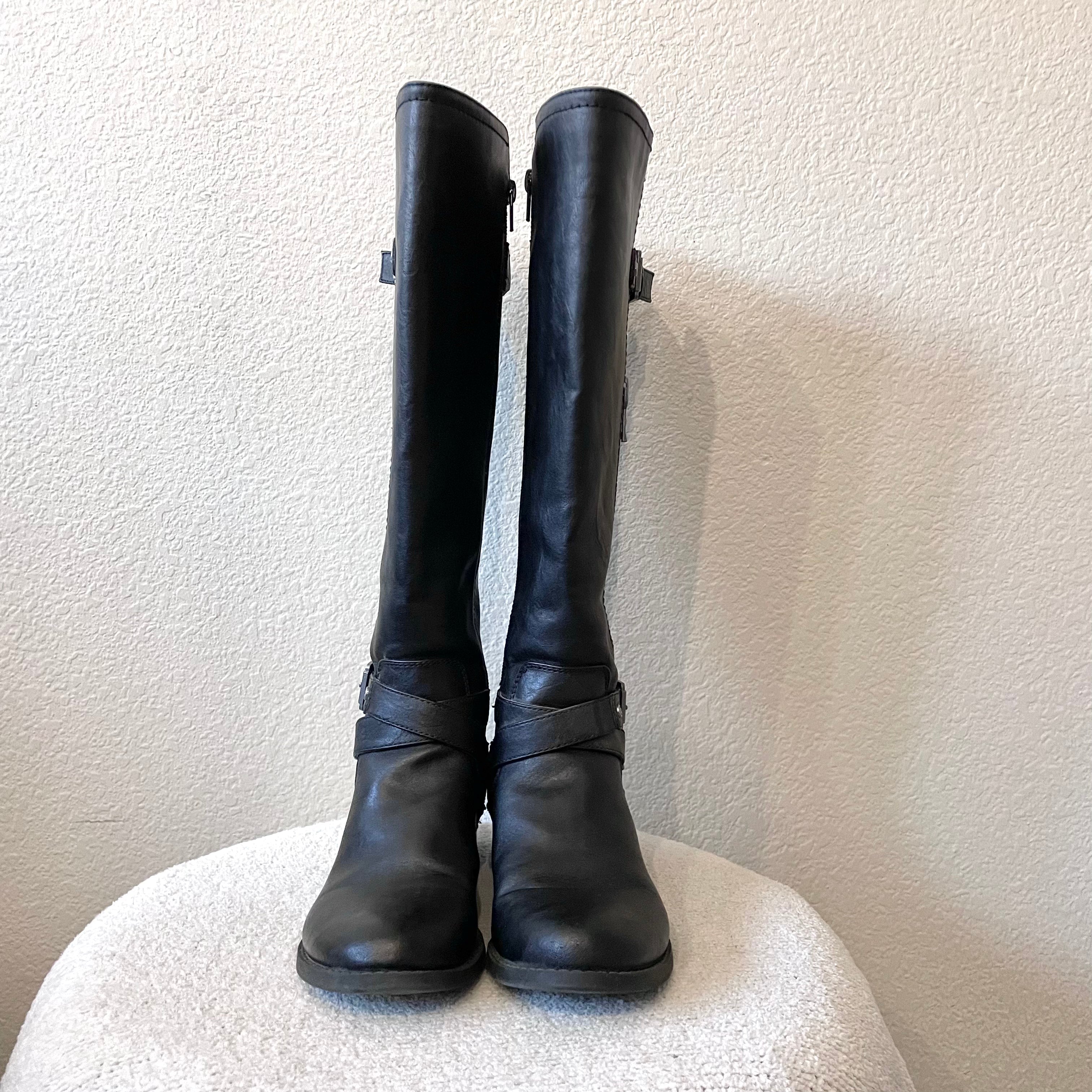 Buckle Knee High Boots