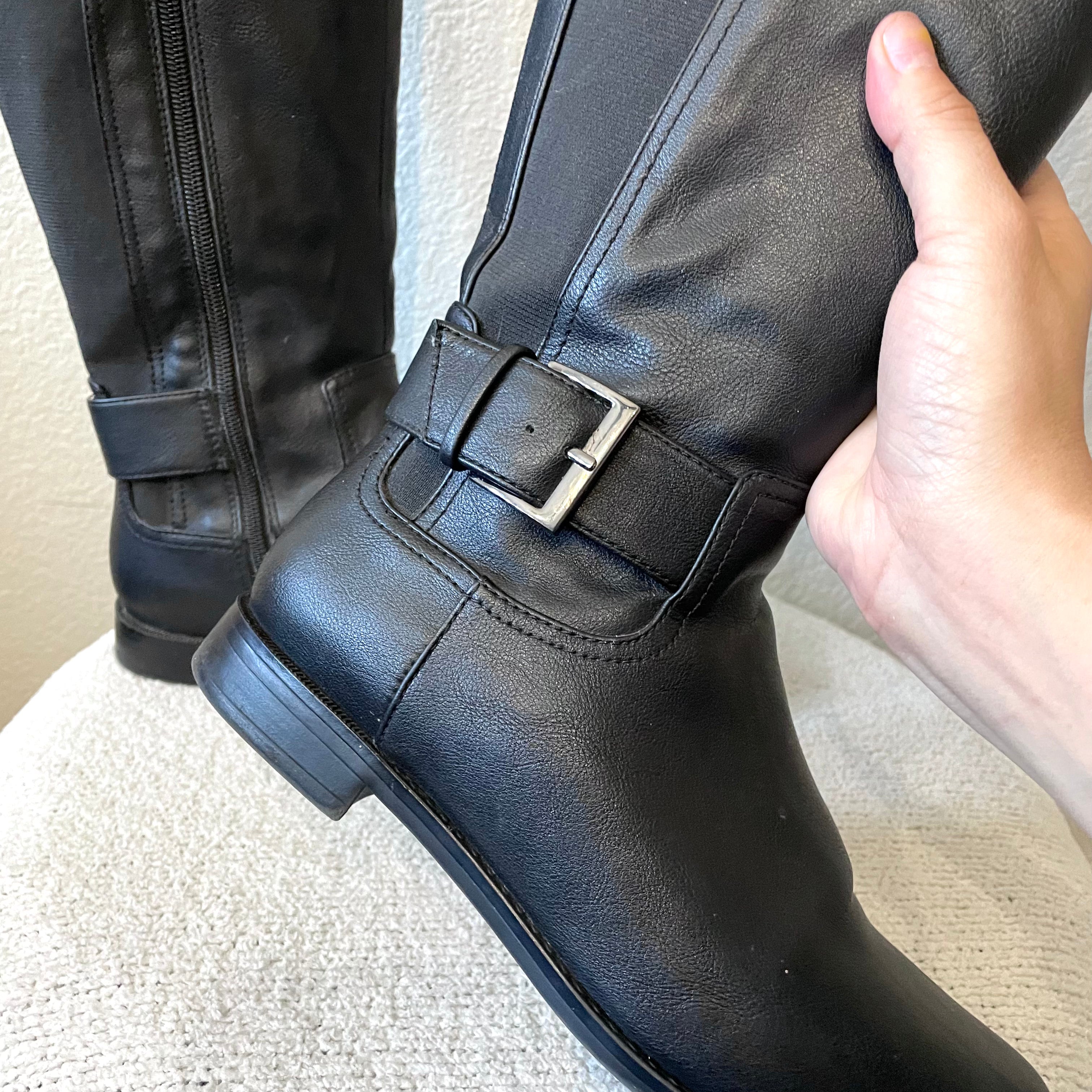 Buckle Knee High Boots