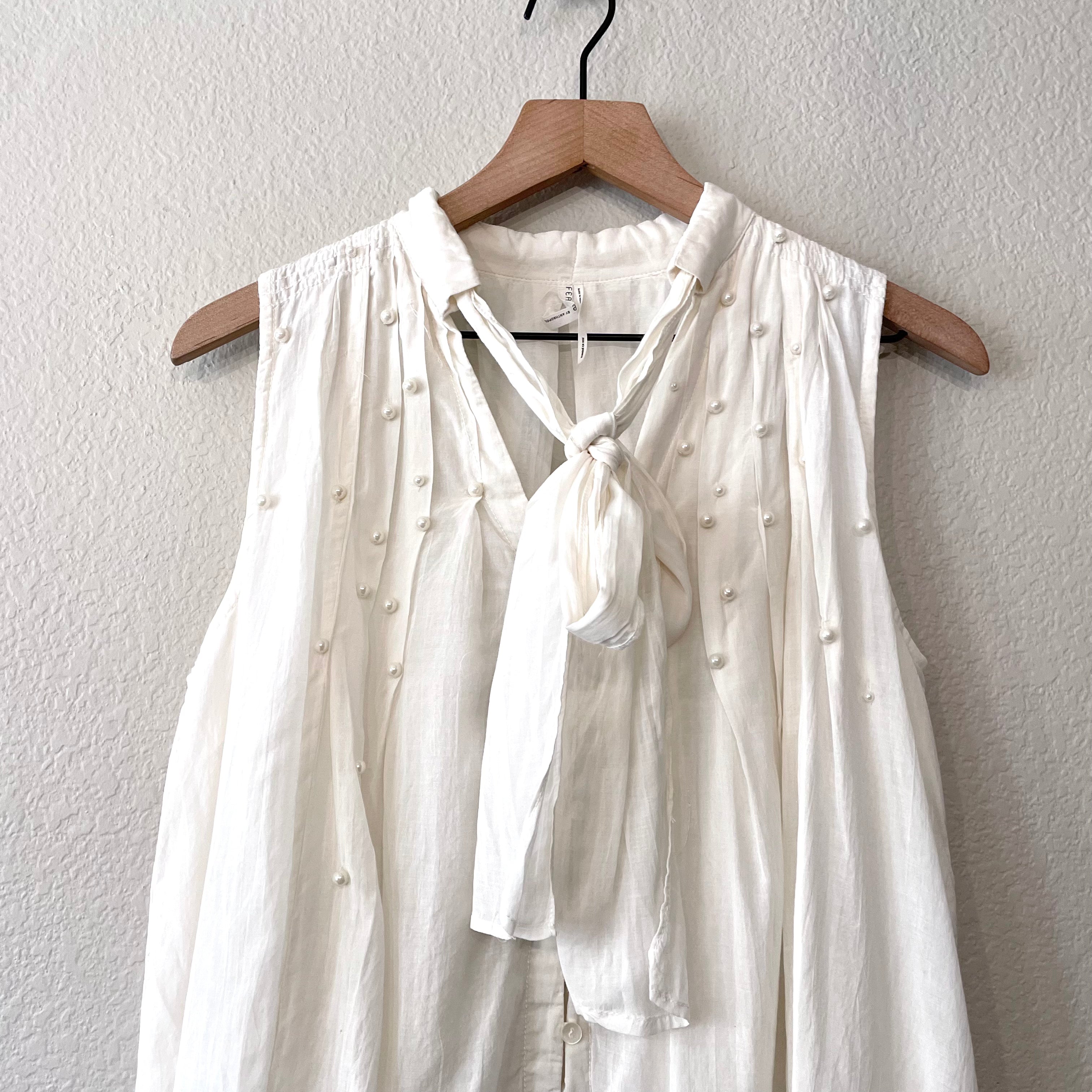 Pearl Trim Blouse