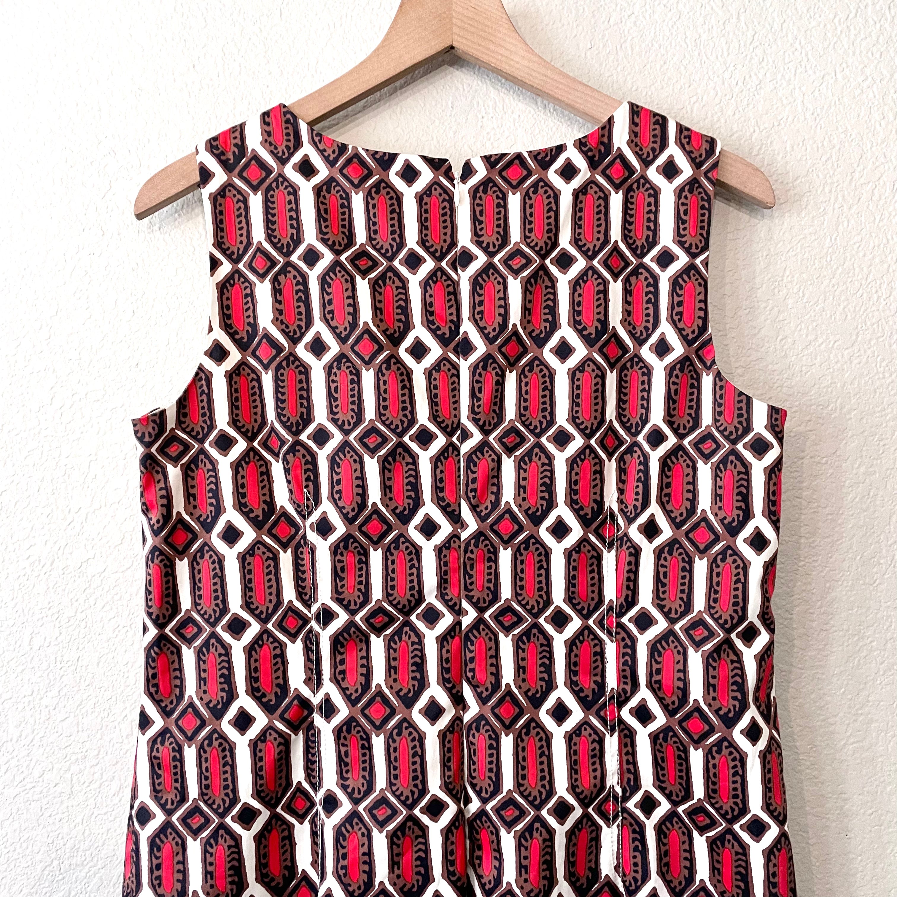 Geometric Pattern Sheath Dress