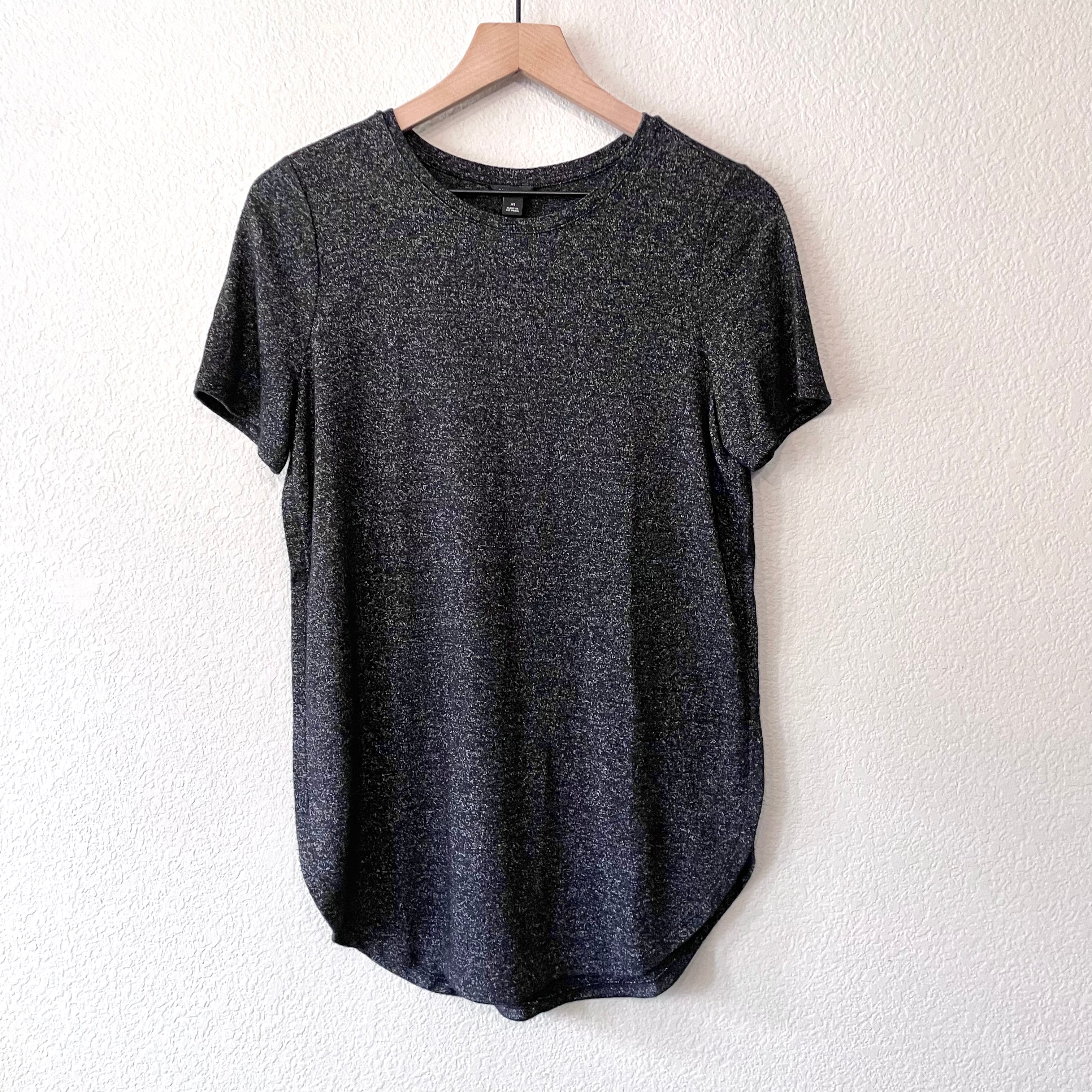 Round Hem Marled Top