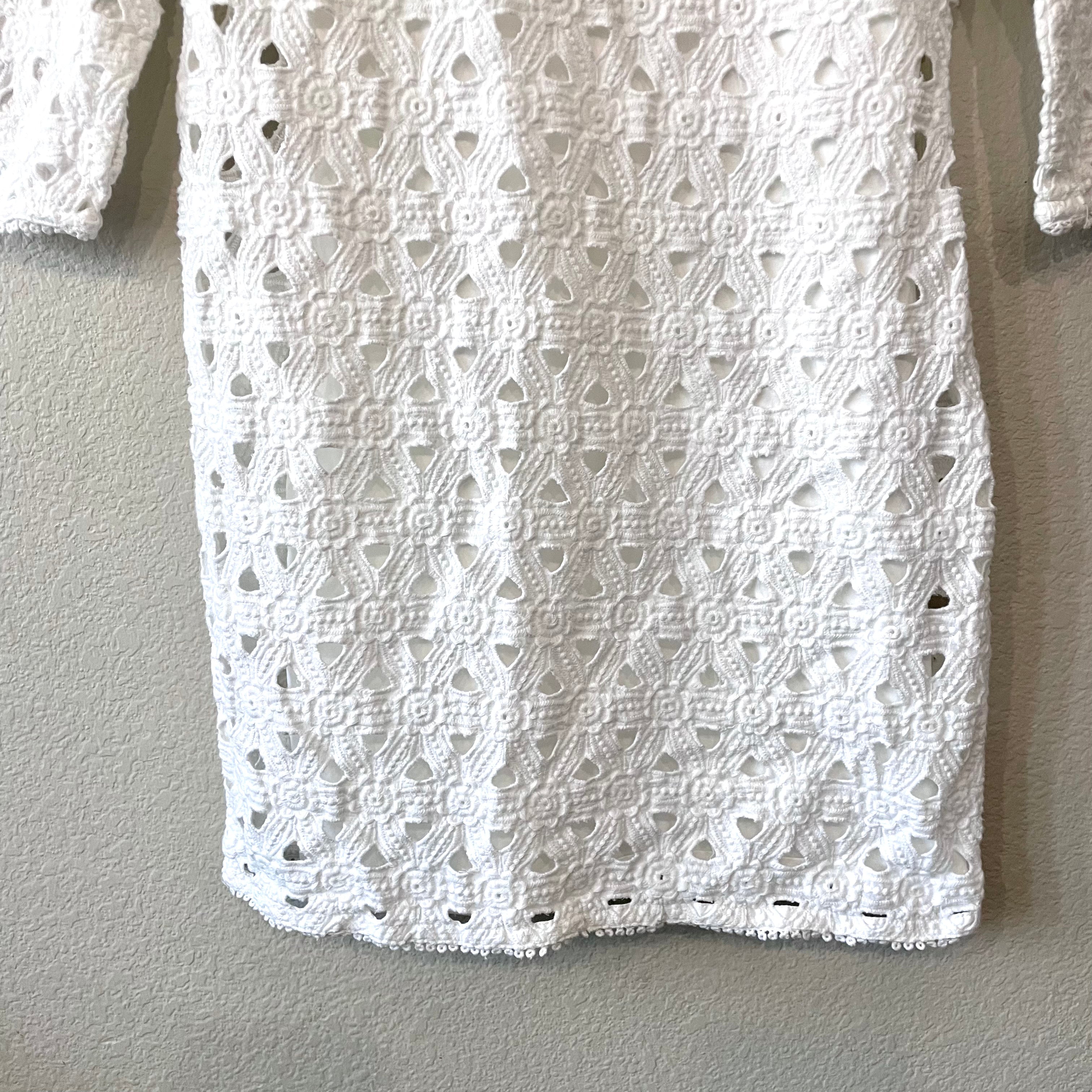 Eyelet Overlay Dress