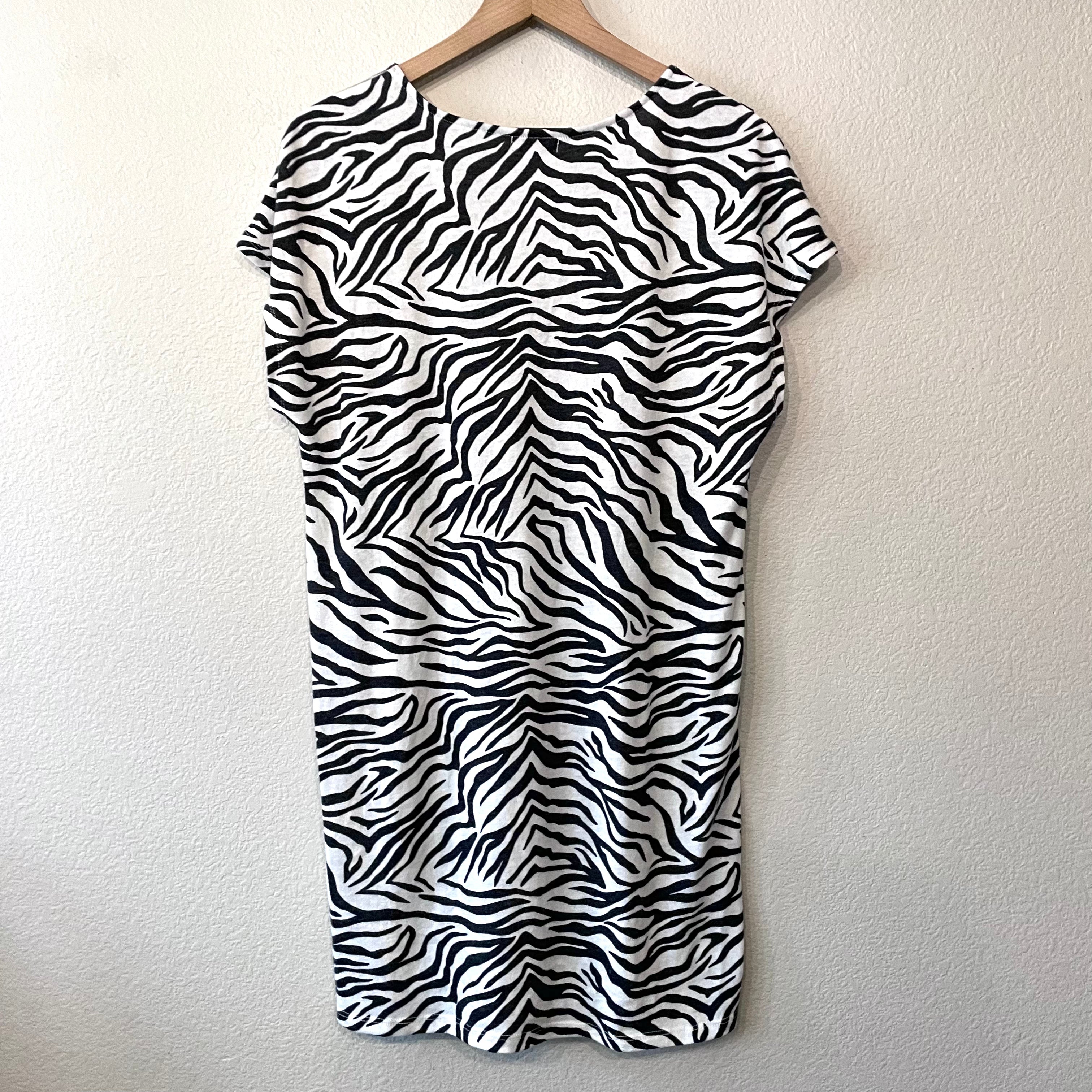 Zebra Shirt Dress