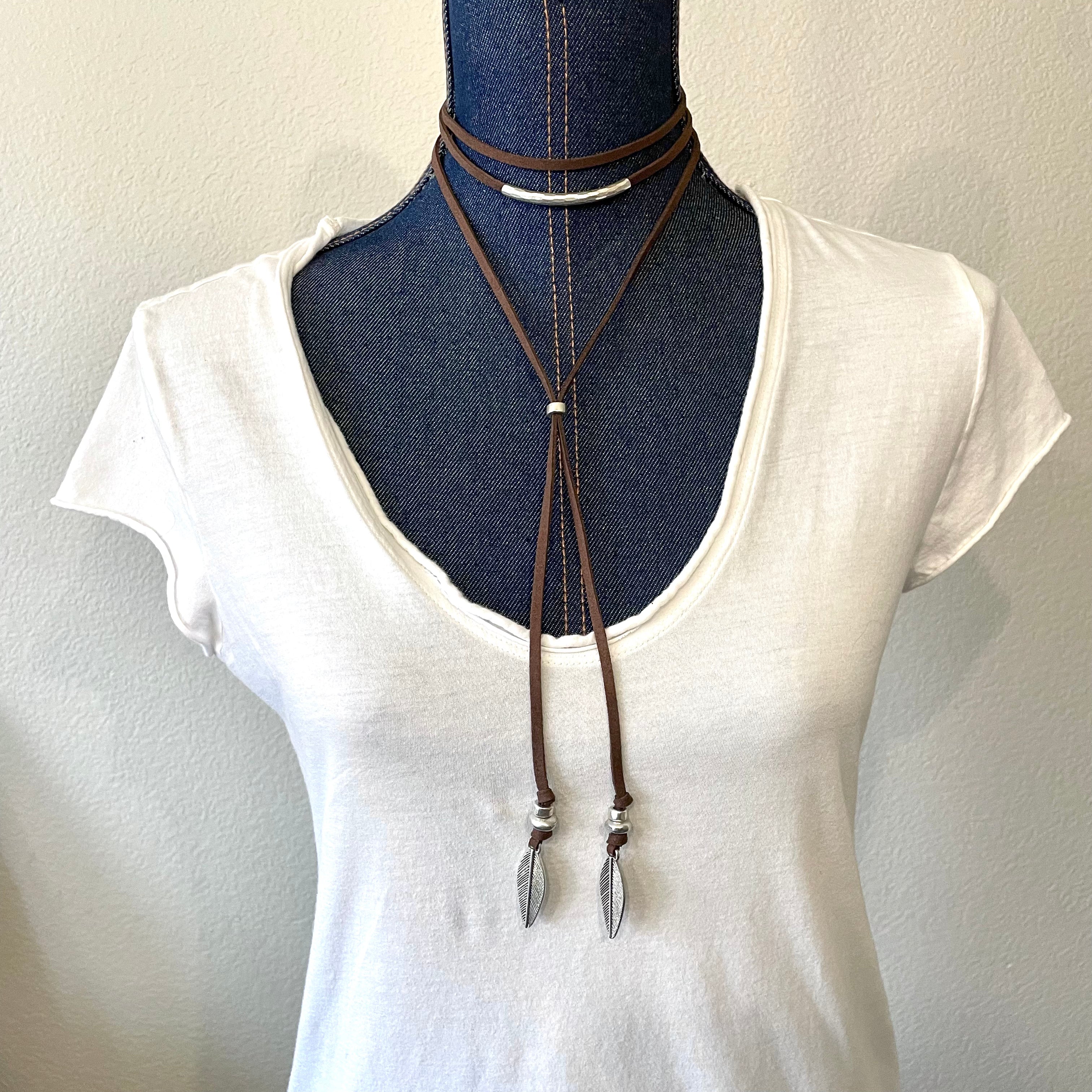 Layered Feather Choker