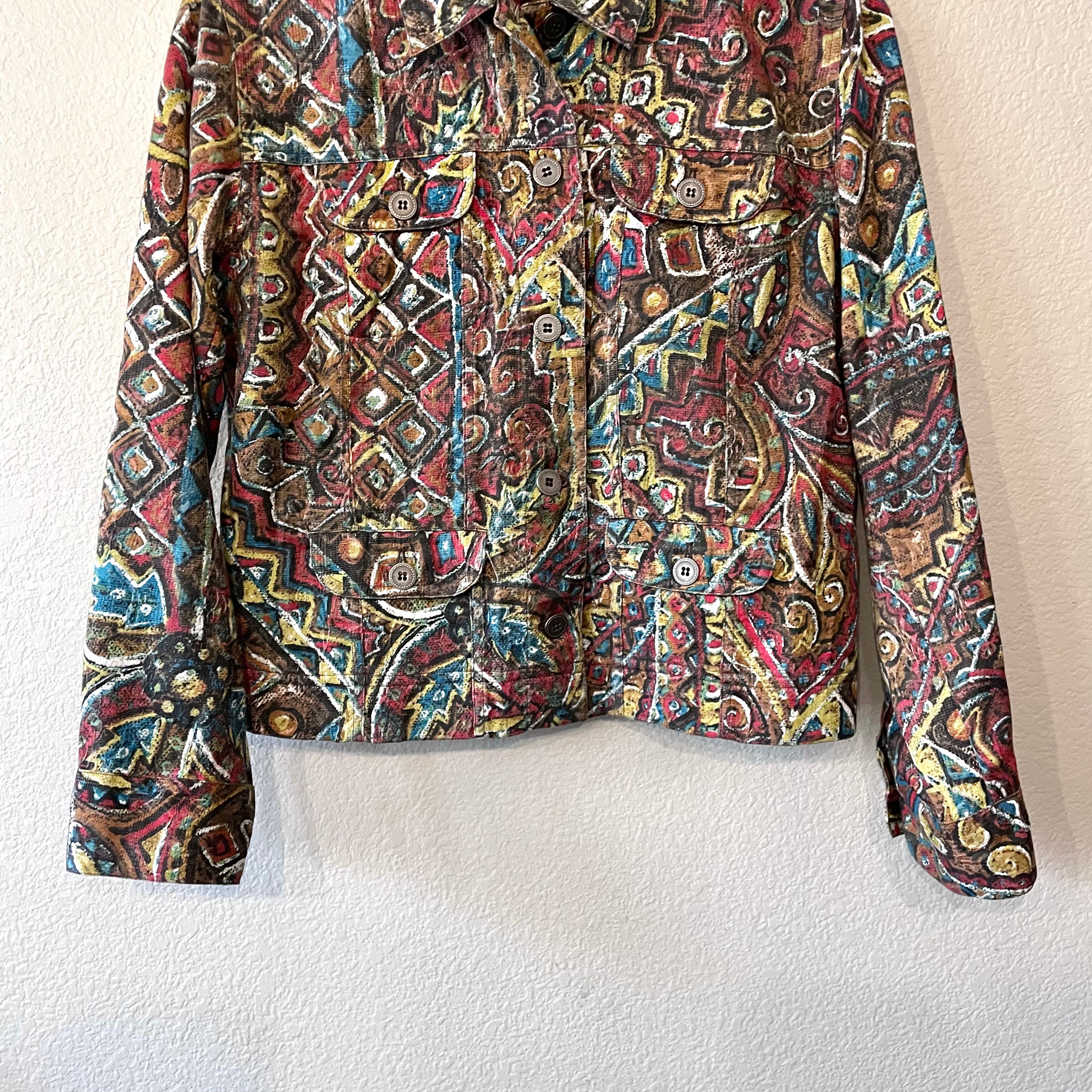 Abstract Button Jacket