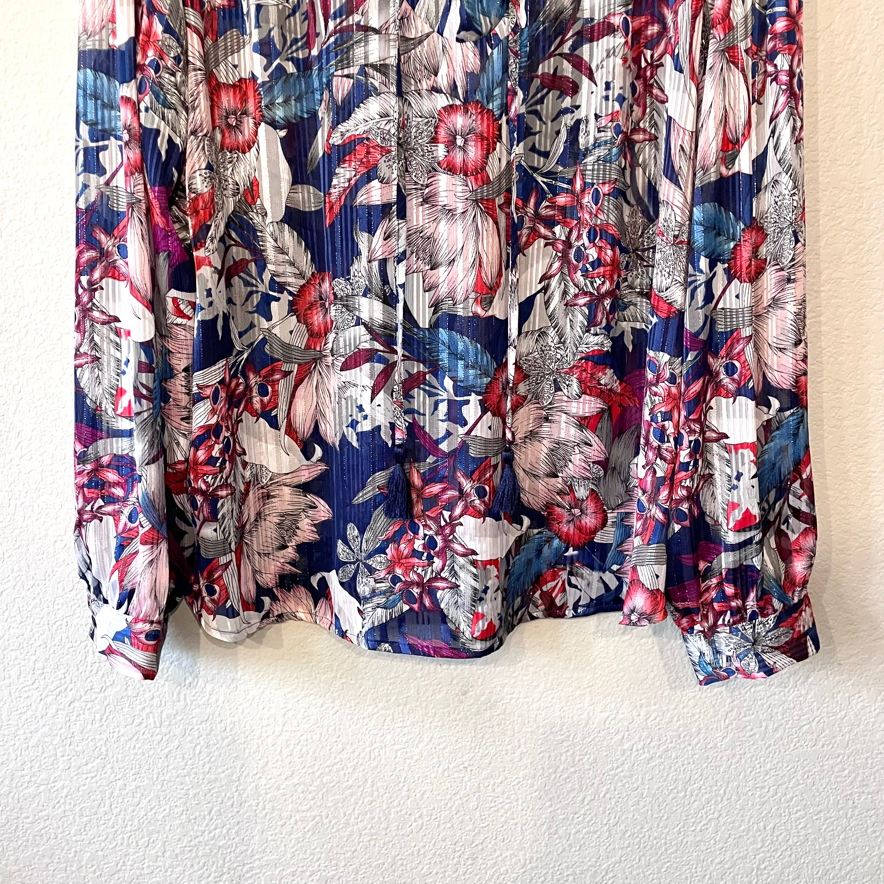 Floral Tassel Top