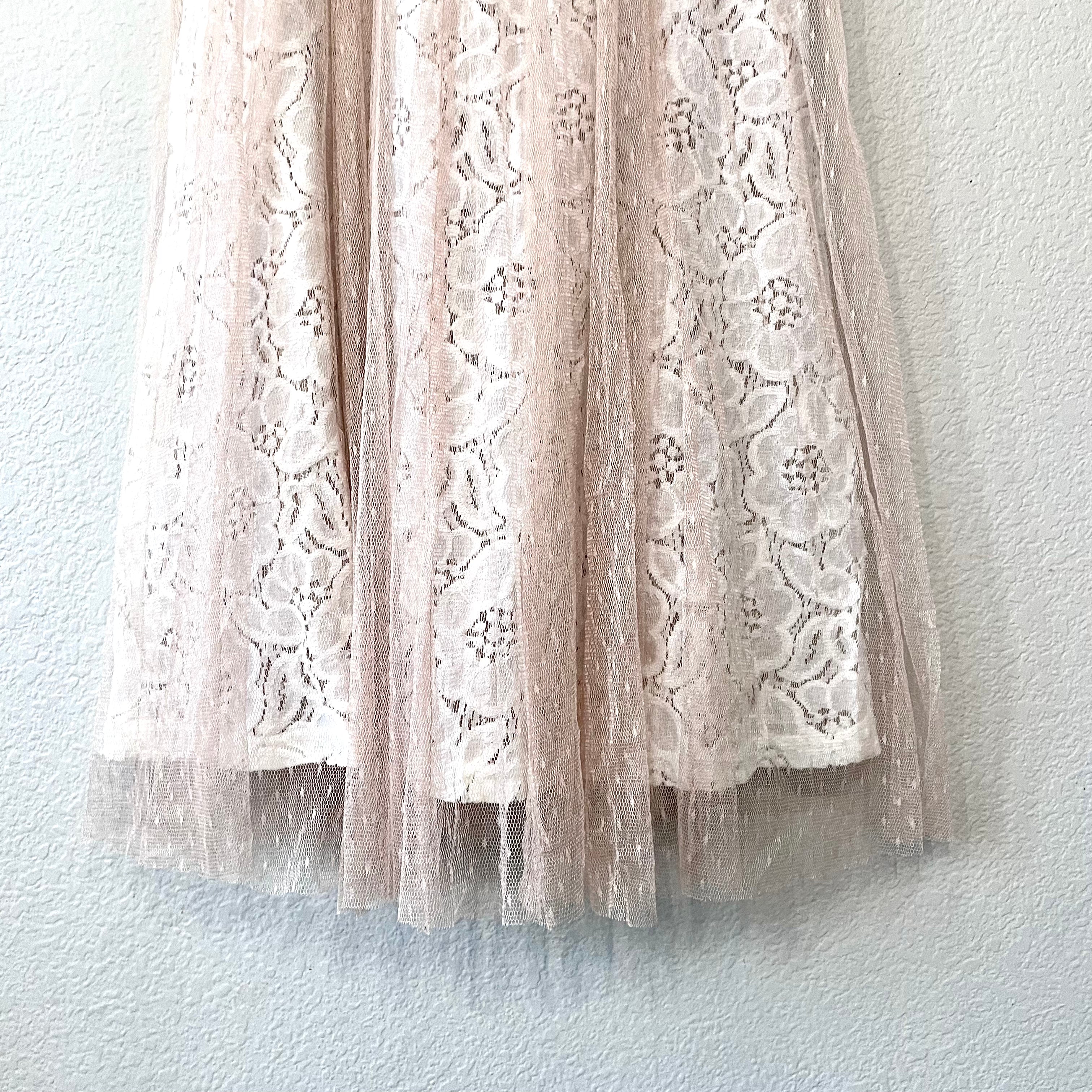 Lace Tulle Overlay Dress