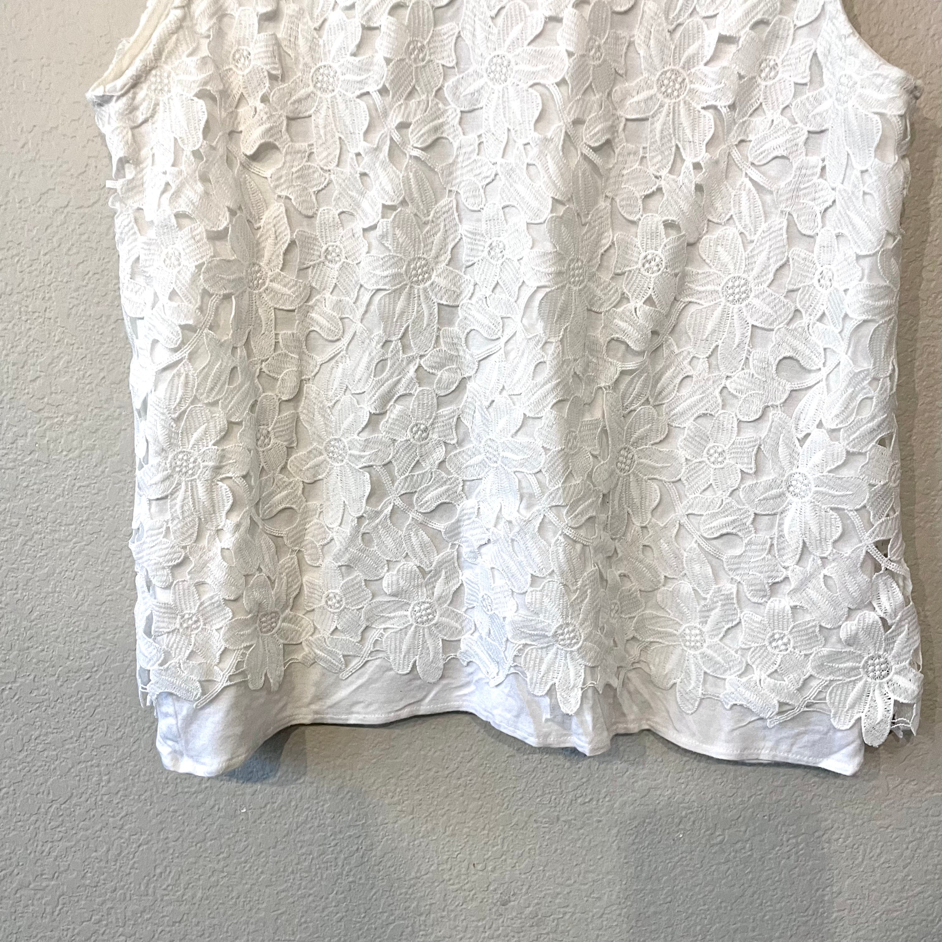 Lace Overlay Tank Top