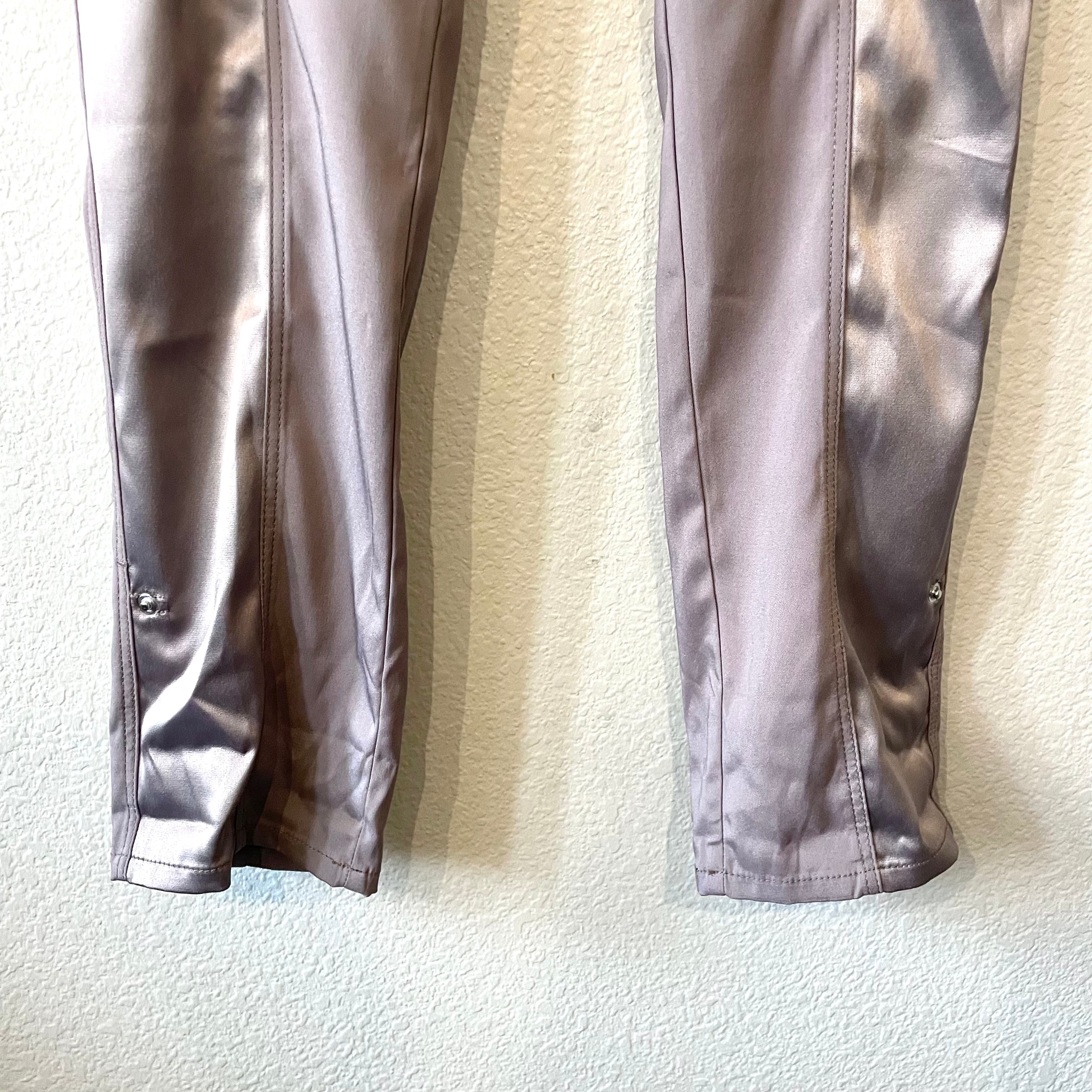 Satin Trim Roll Up Pants