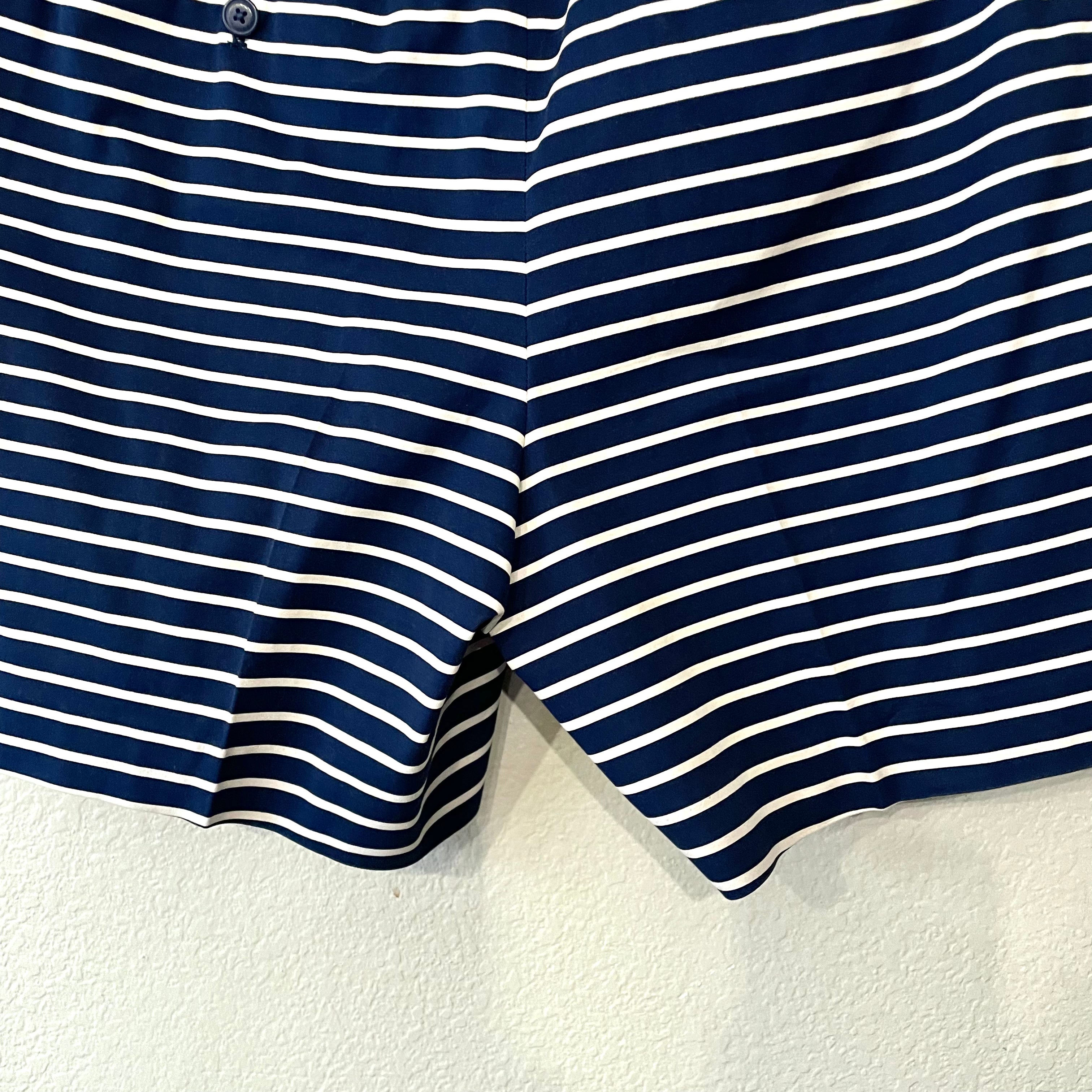 Striped Button Chino Shorts