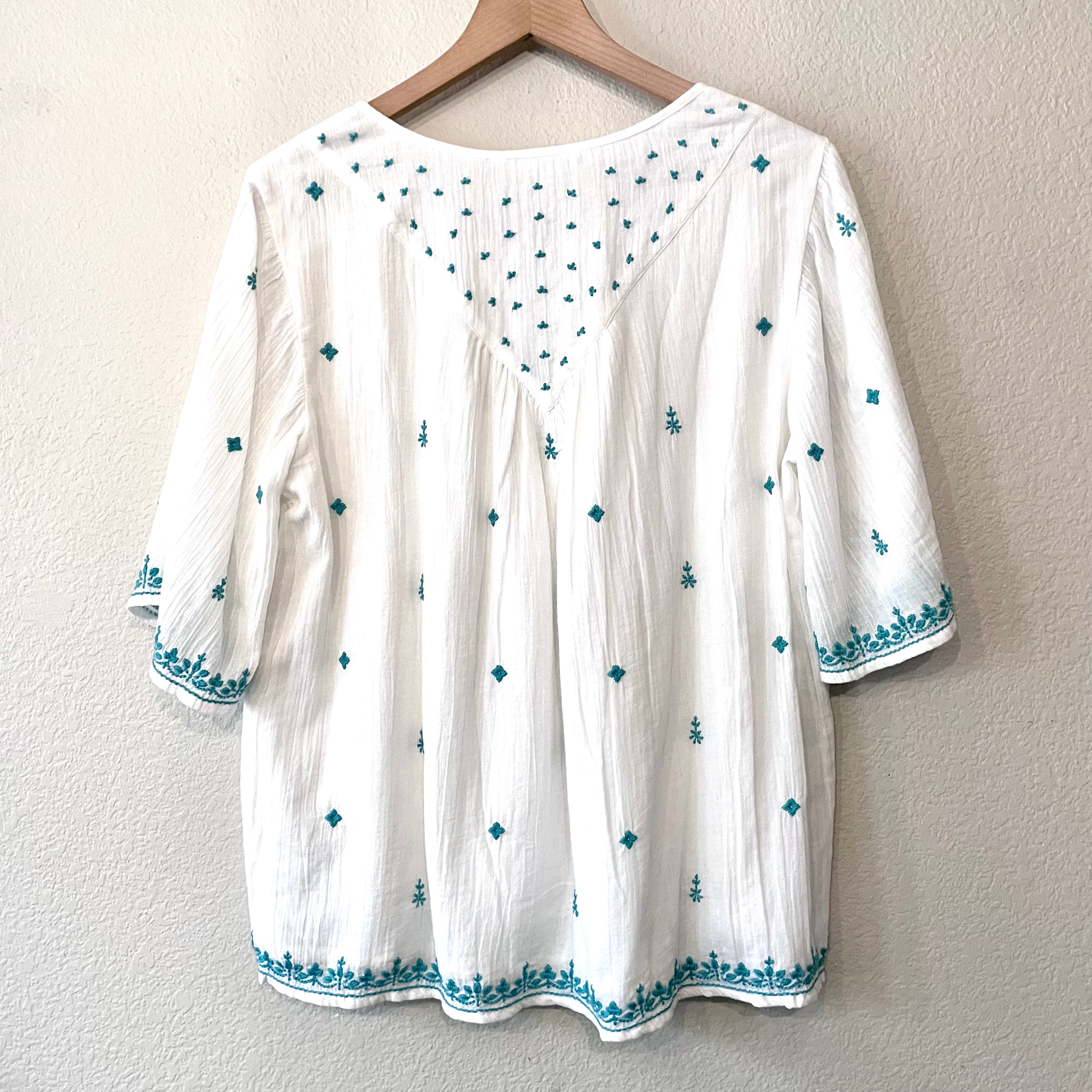 Boho Embroidered Top