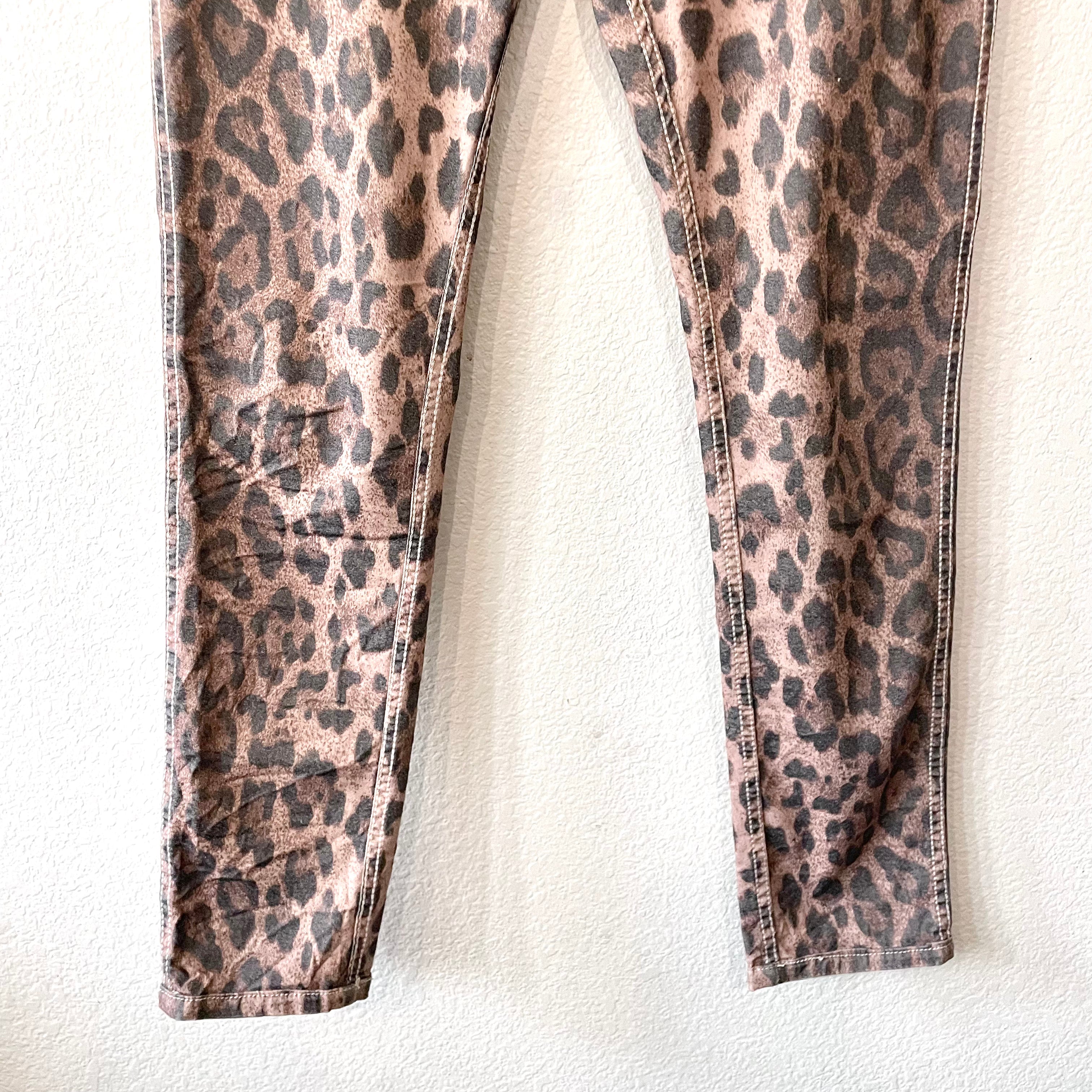 Reversible Leopard Print Jeans