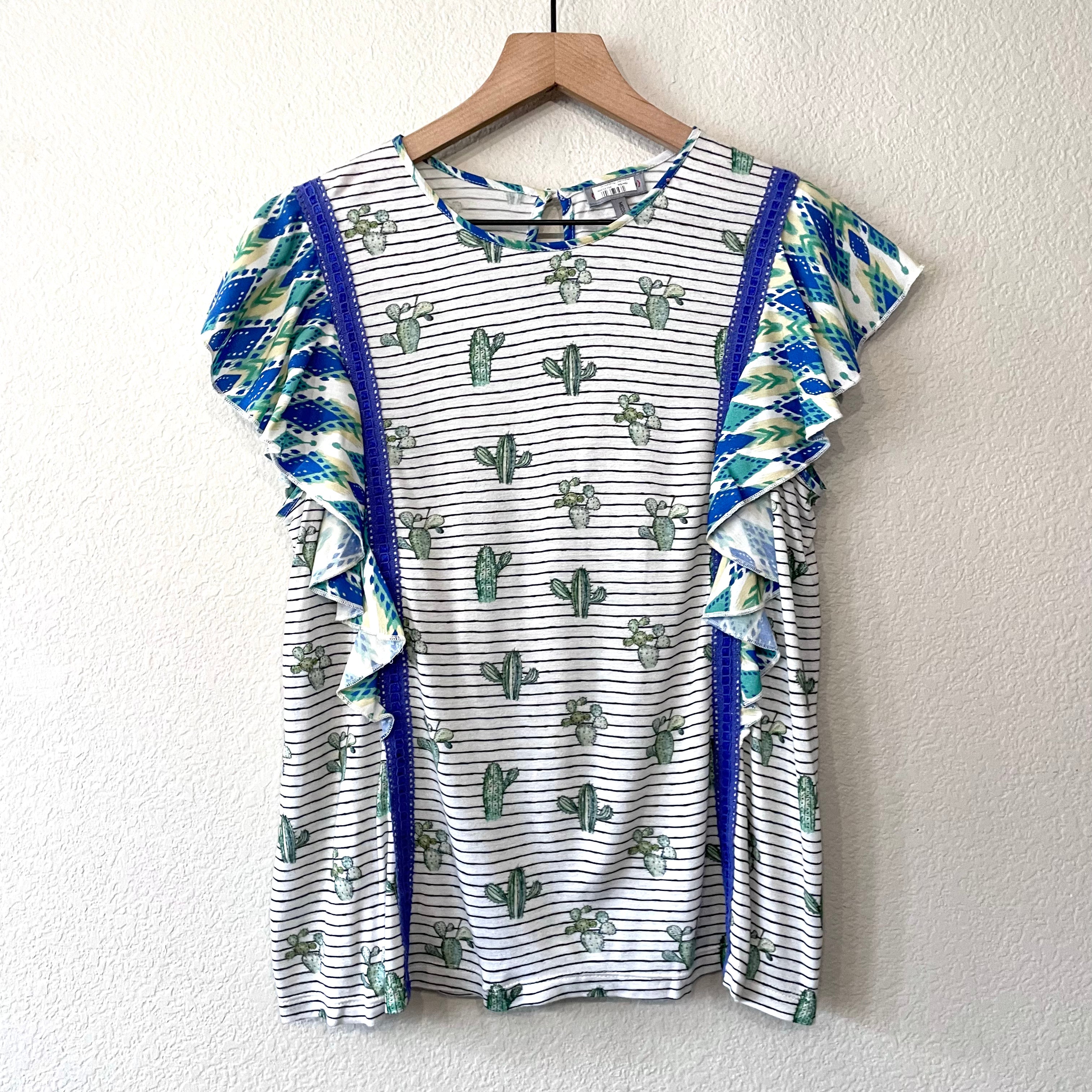 Cactus Ruffle Top