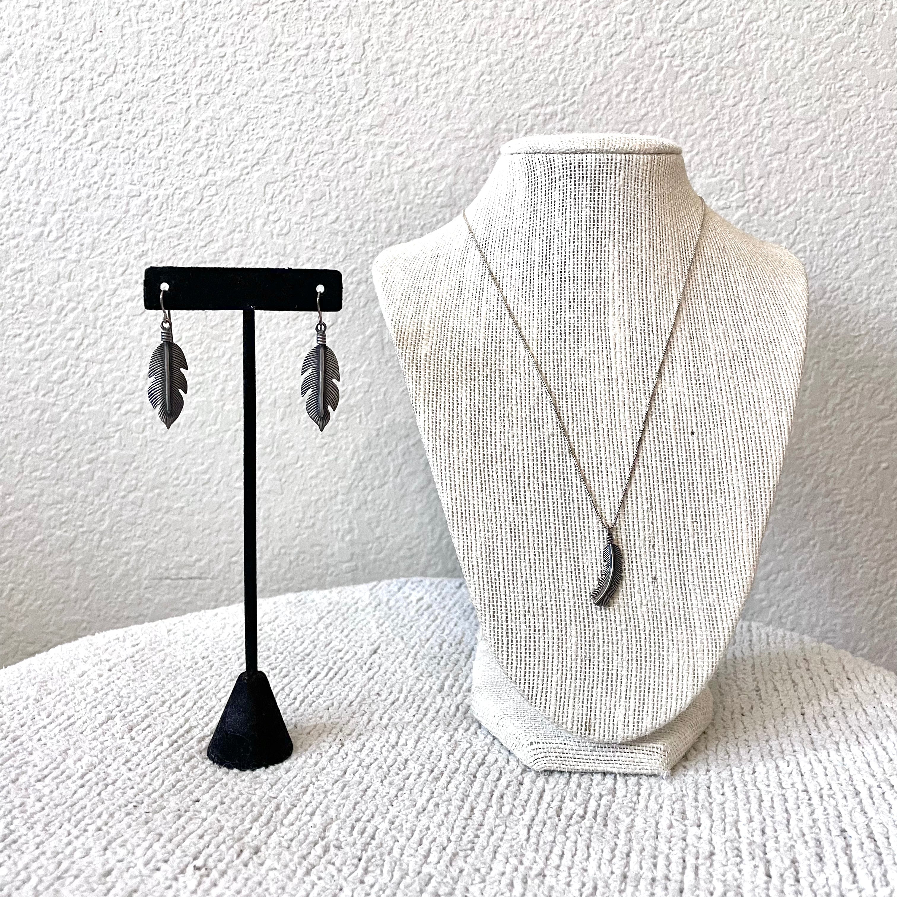 Sterling Silver Feather Set