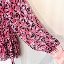 Floral Accordion Pleated Blouse-7