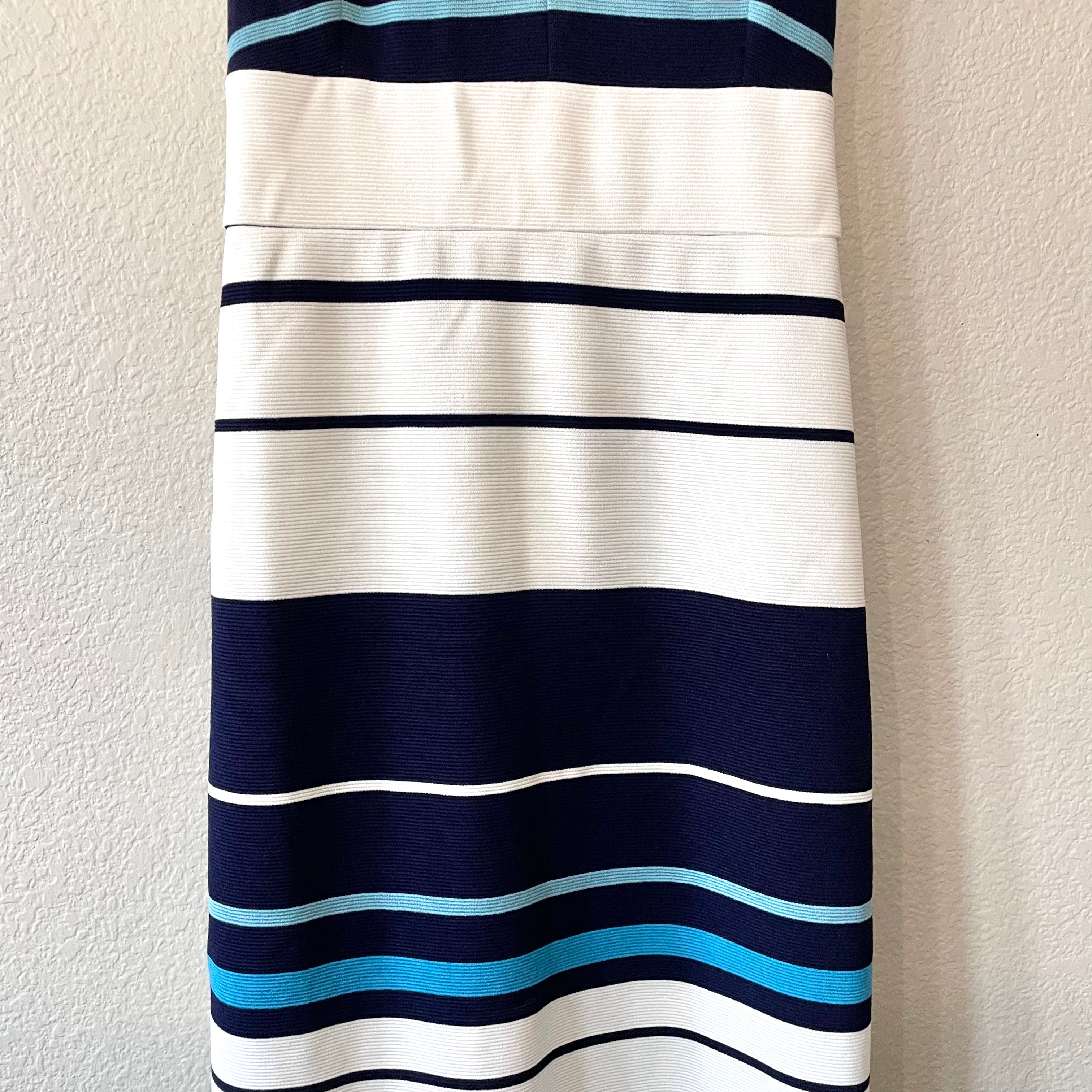 Ribbed Striped Sheath Dress