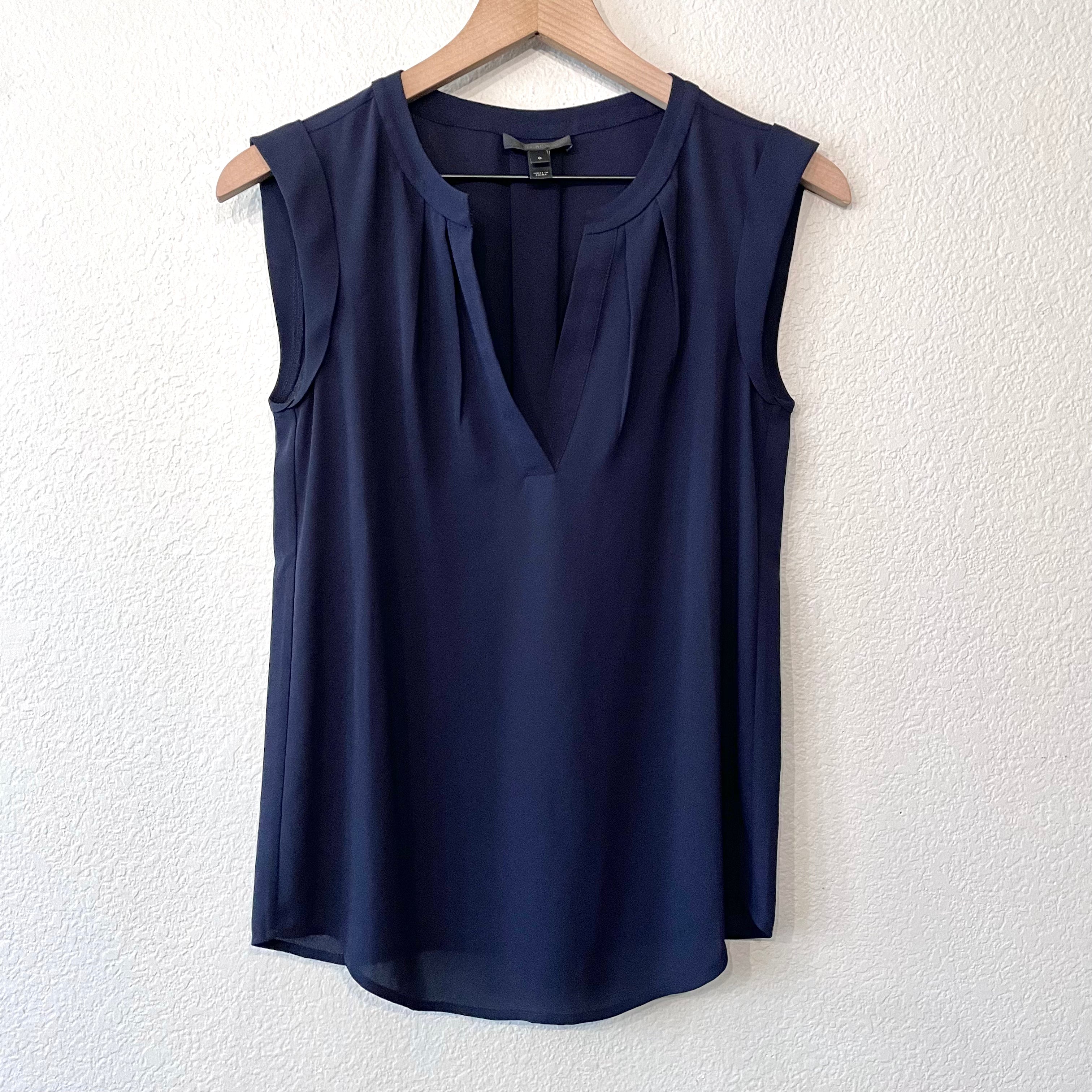 Sleeveless V-Neck Blouse