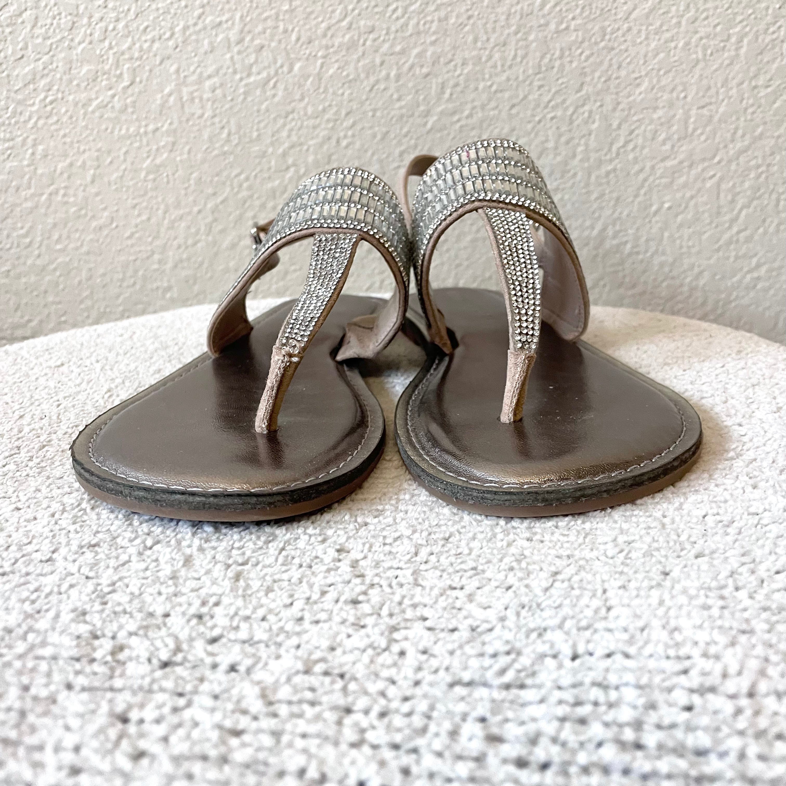 Crystal Metallic Sandals