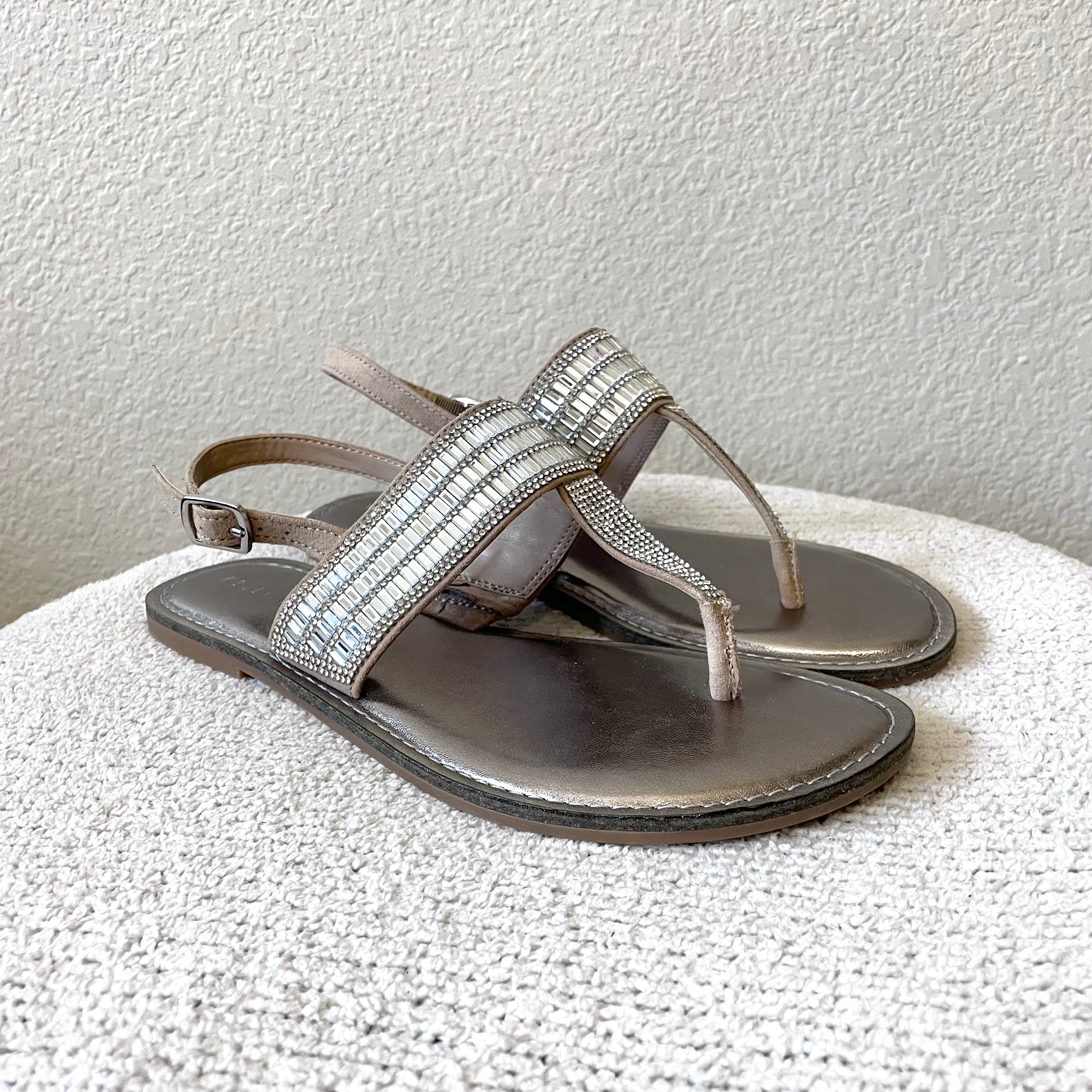 Crystal Metallic Sandals