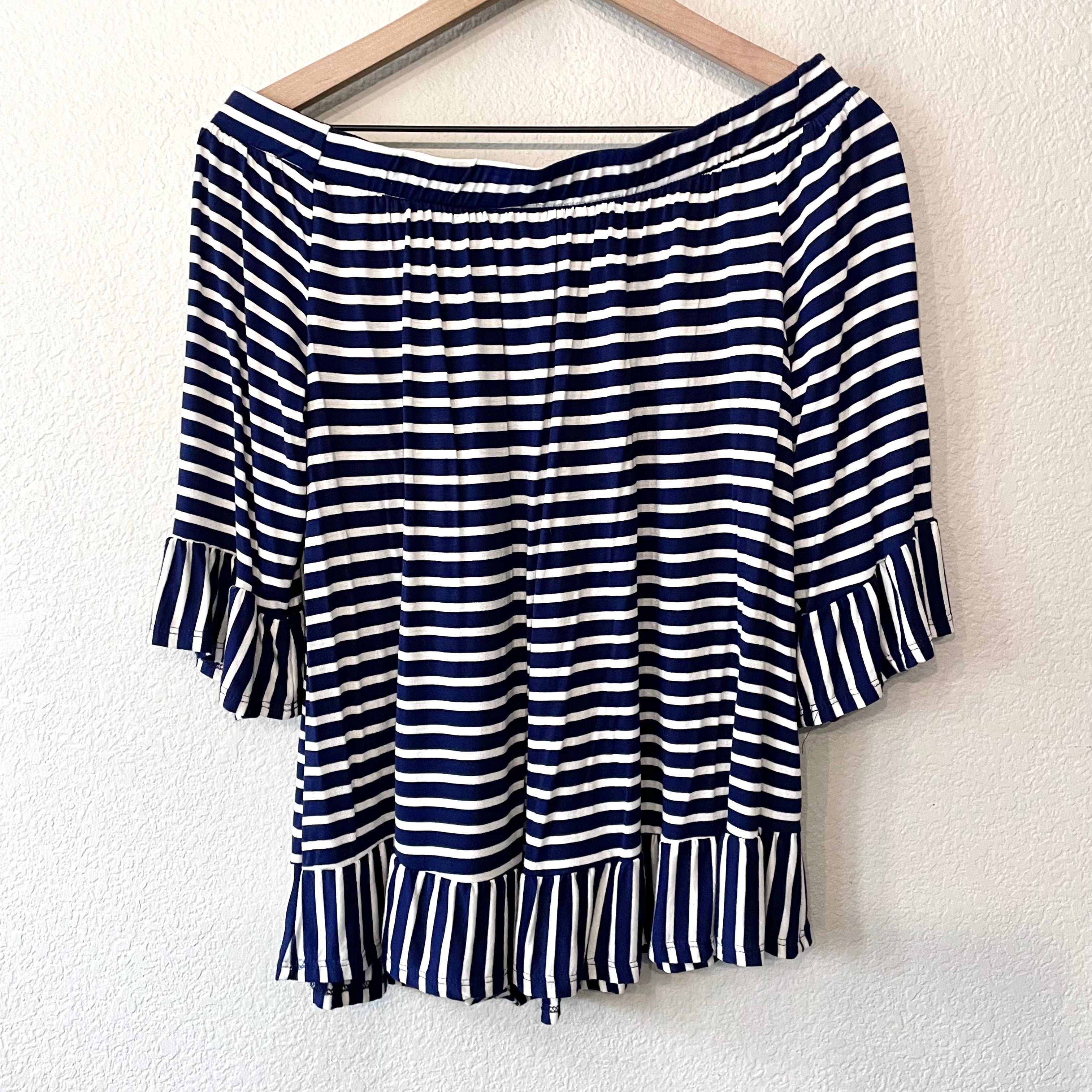 Striped Off Shoulder Top