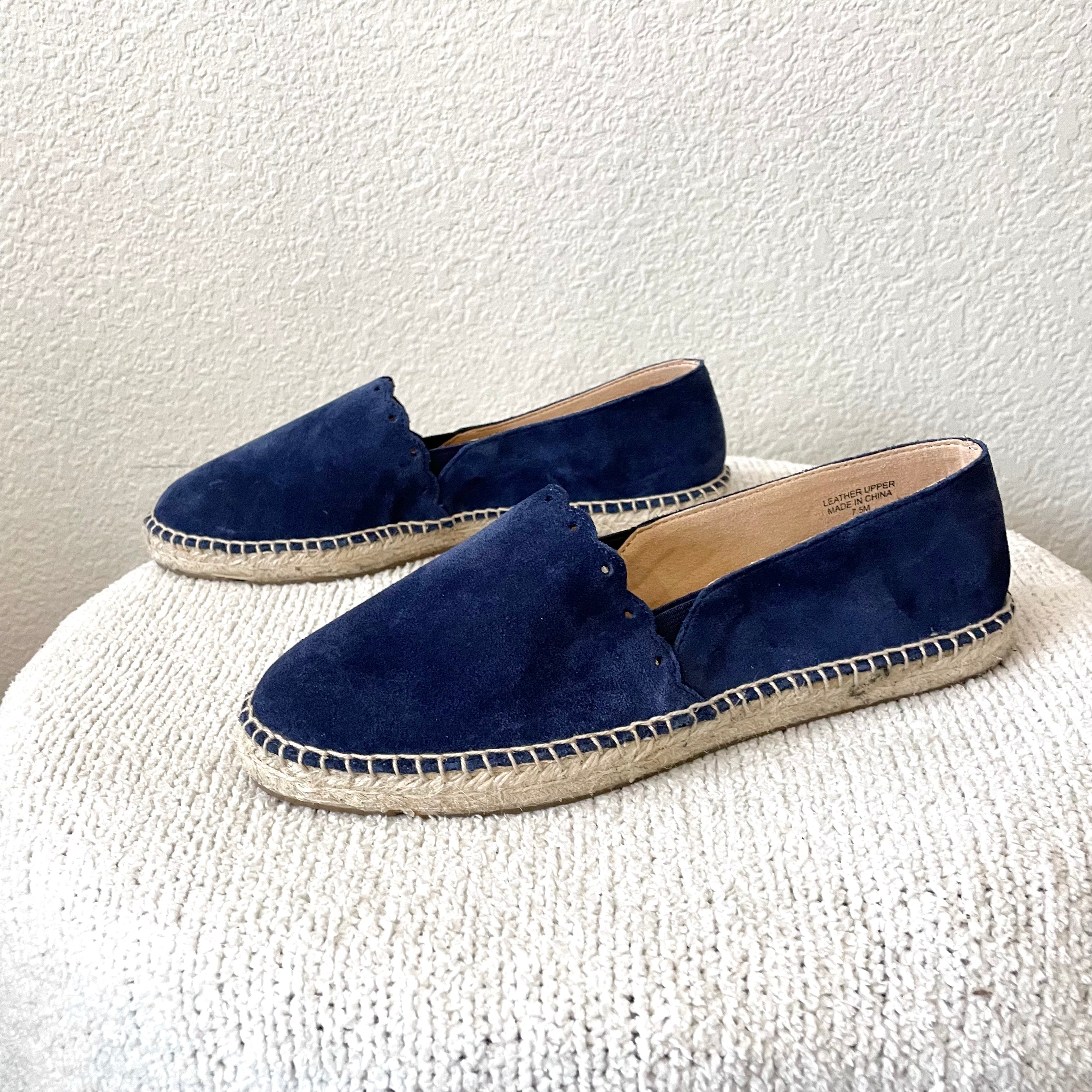 Scalloped Suede Espadrilles