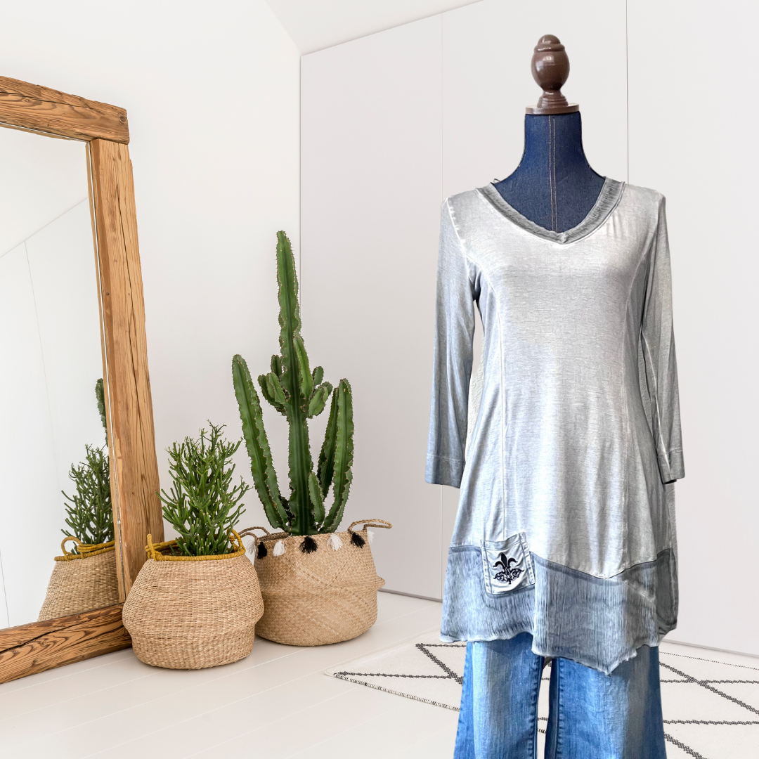 Fleur De Li Asymmetric Tunic