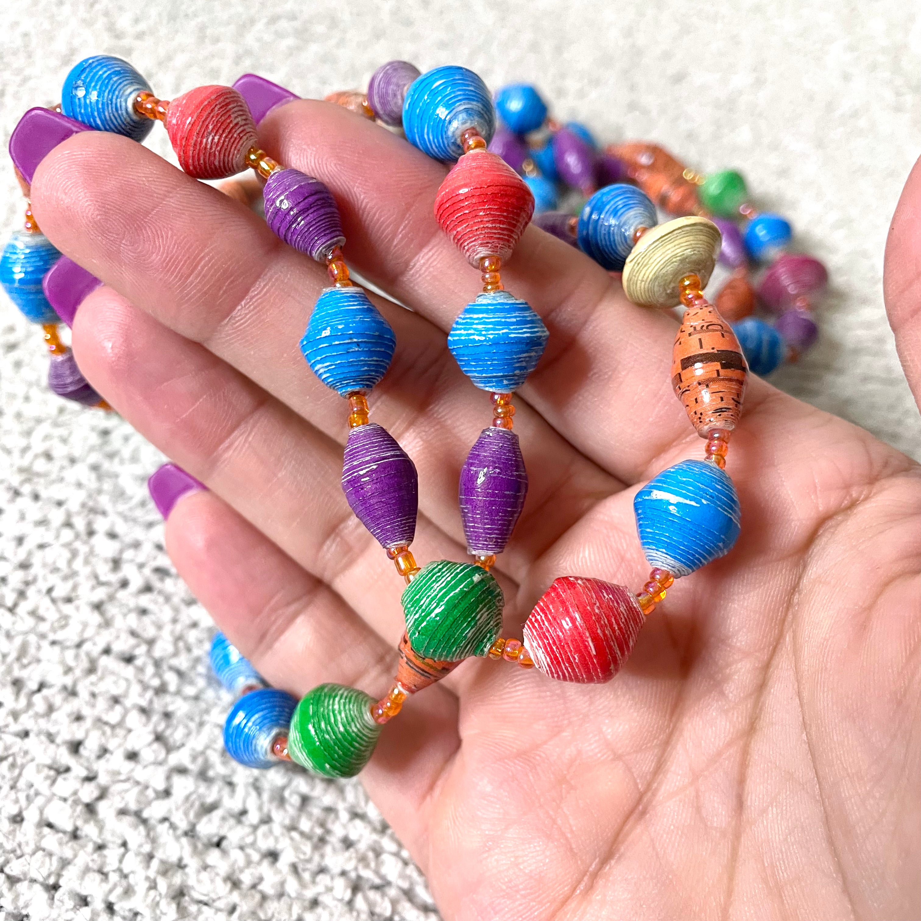 Paper Bead Necklace